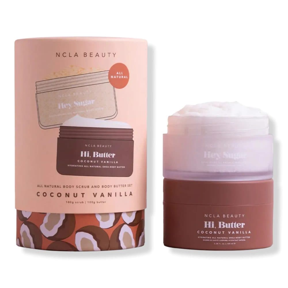 NCLA Beauty Coconut Vanilla Body Scrub + Body Butter Set