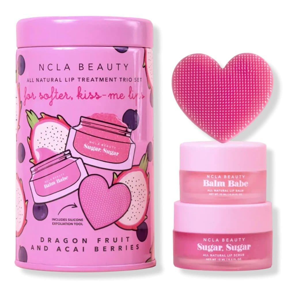NCLA Beauty Dragonfruit Acai Berries Lip Care Set + Lip Scrubber
