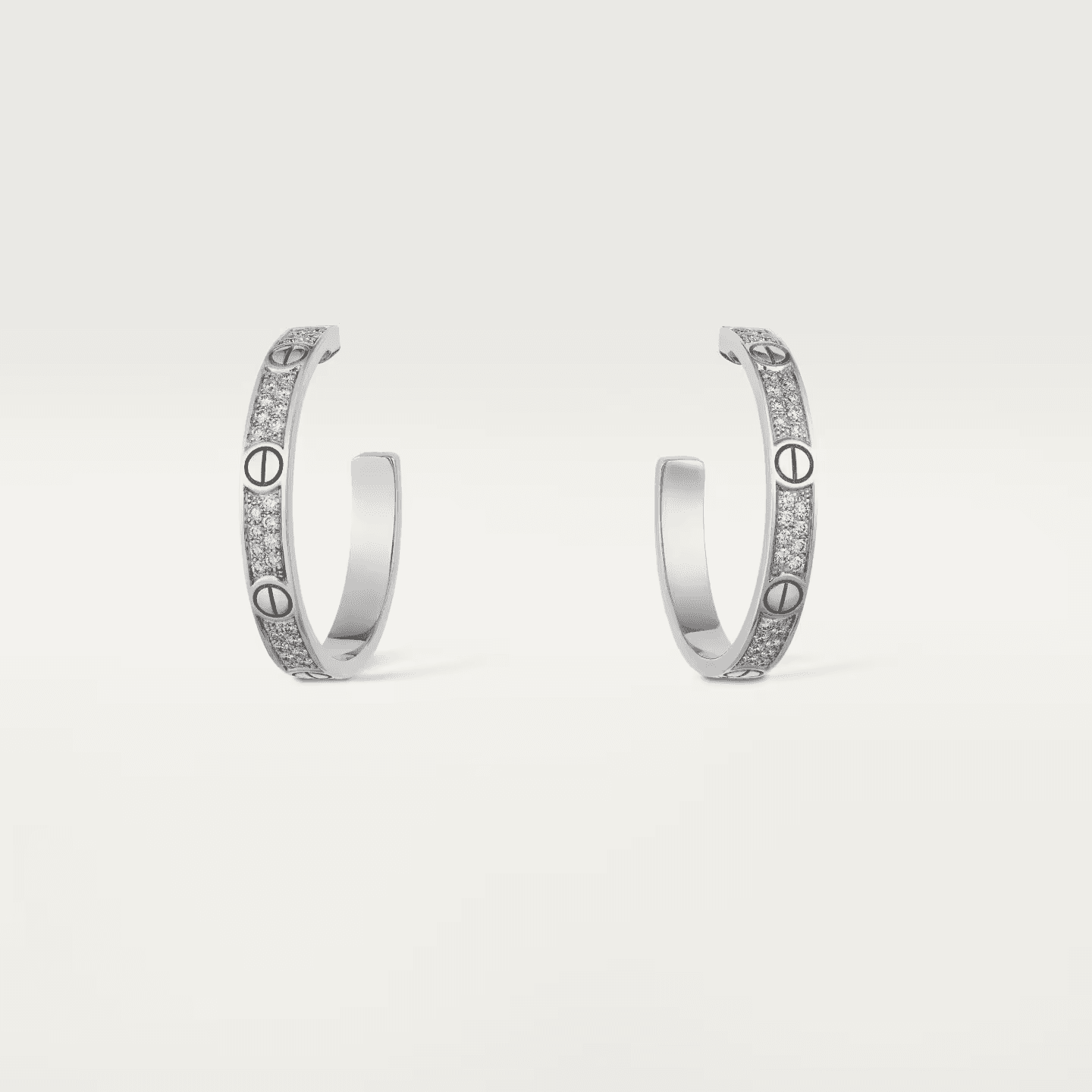 Cartier. Сережки-кільця LOVE із білого золота