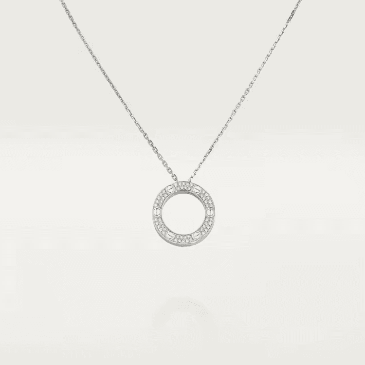 Cartier. Підвіска LOVE Pavé із білого золота