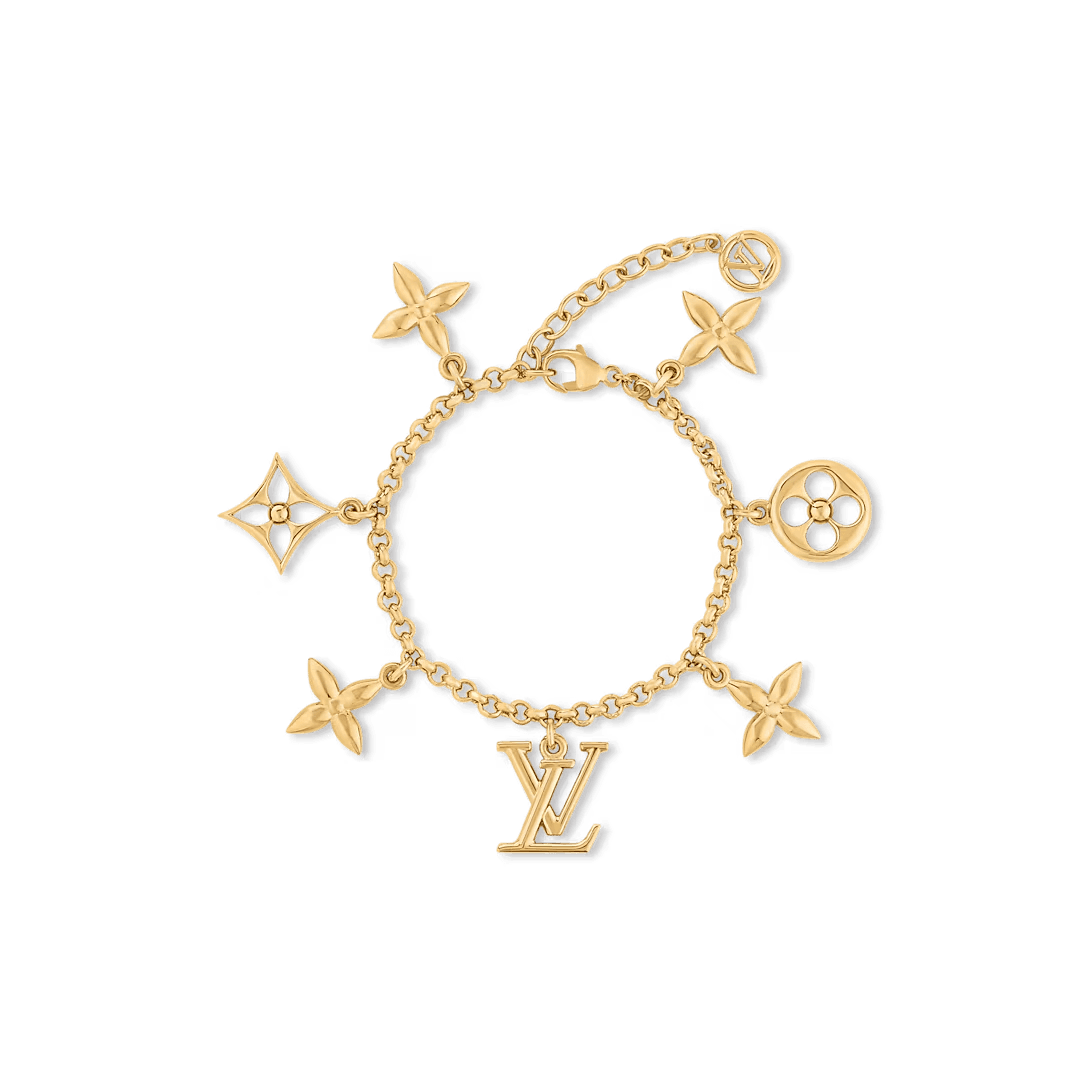 Louis Vuitton.  Браслет LV Iconic Charms, жовте золота