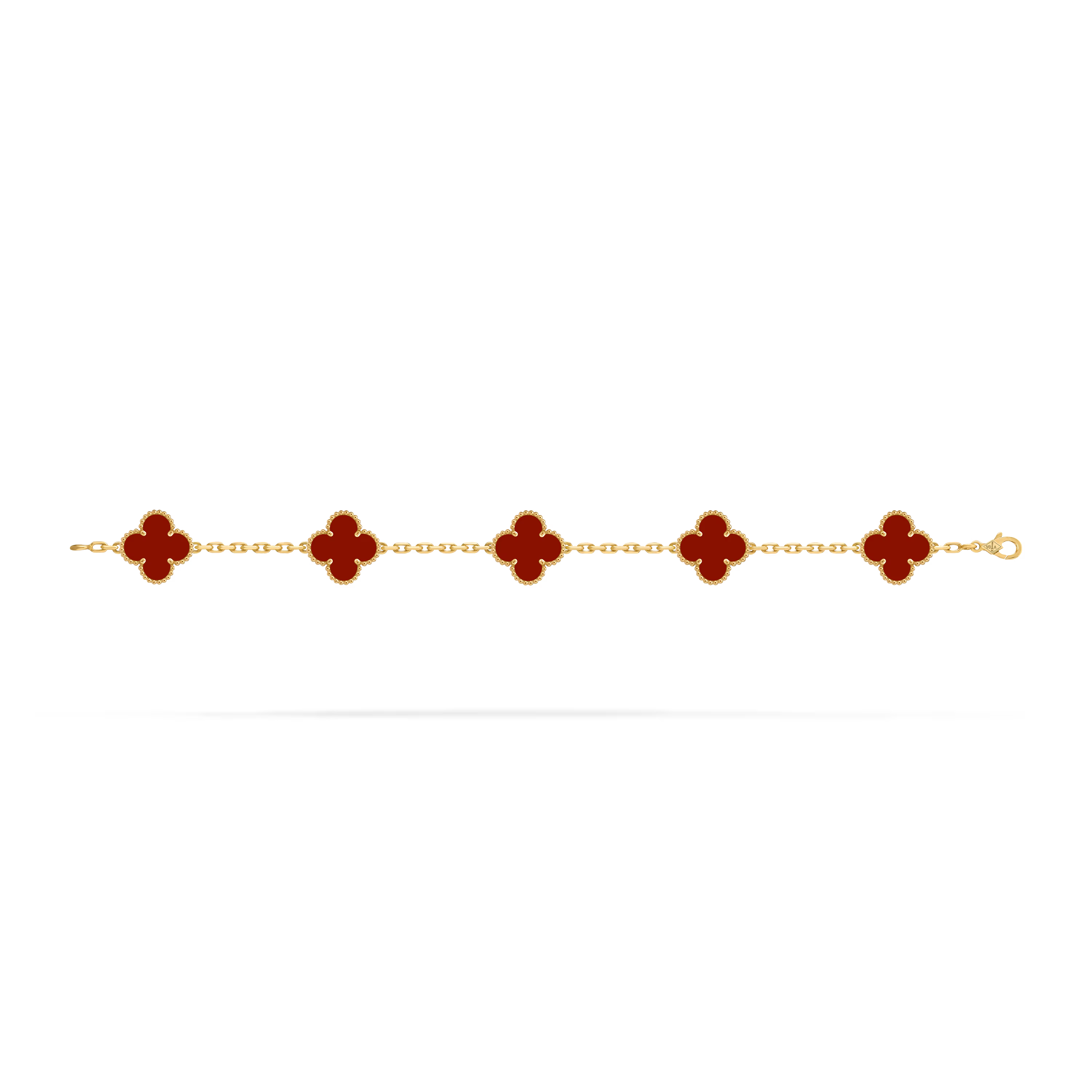 Van Cleef & Arpels. Браслет Vintage Alhambra із жовтого золота з корнеолом