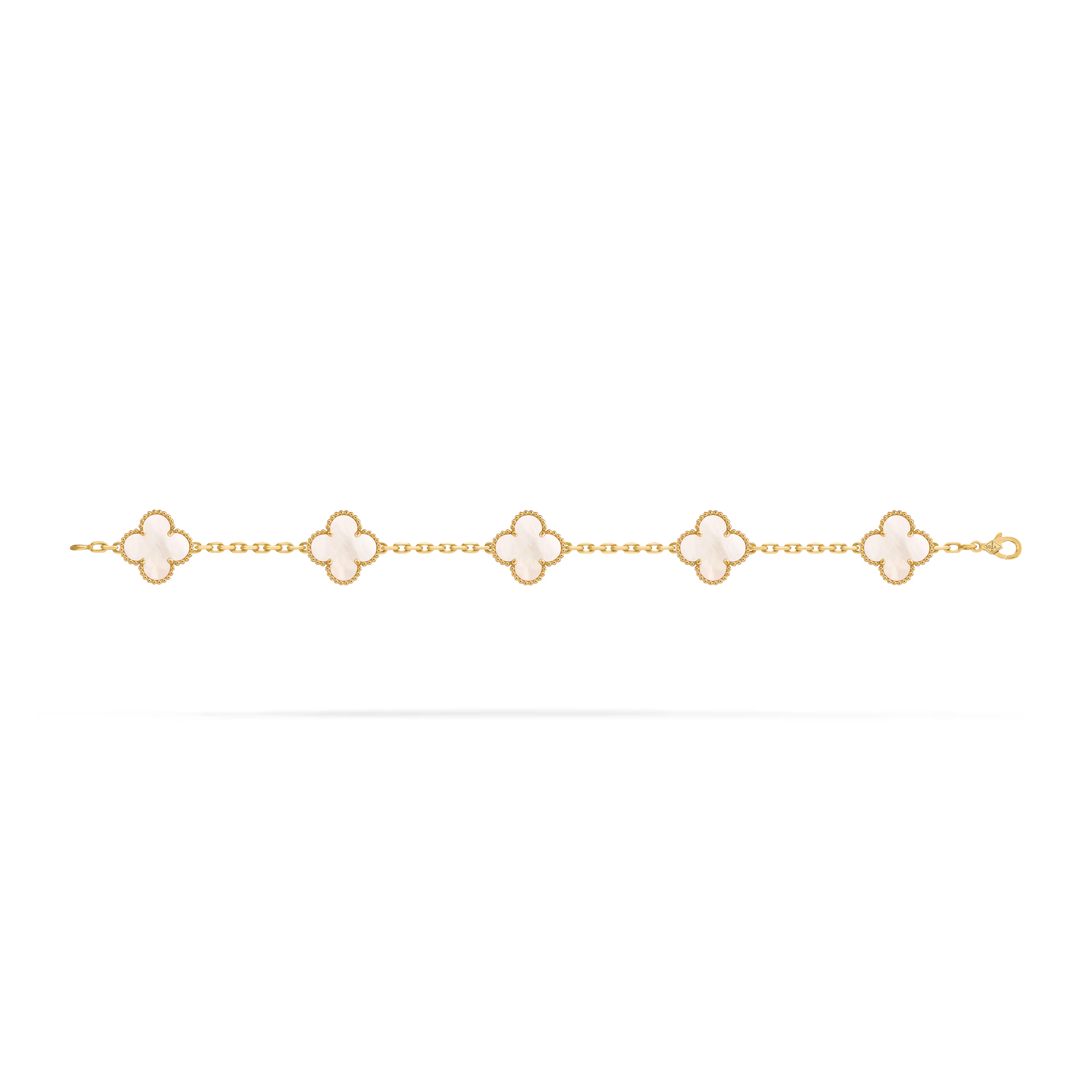 Van Cleef & Arpels. Браслет Vintage Alhambra із жовтого золота з білим перламутром