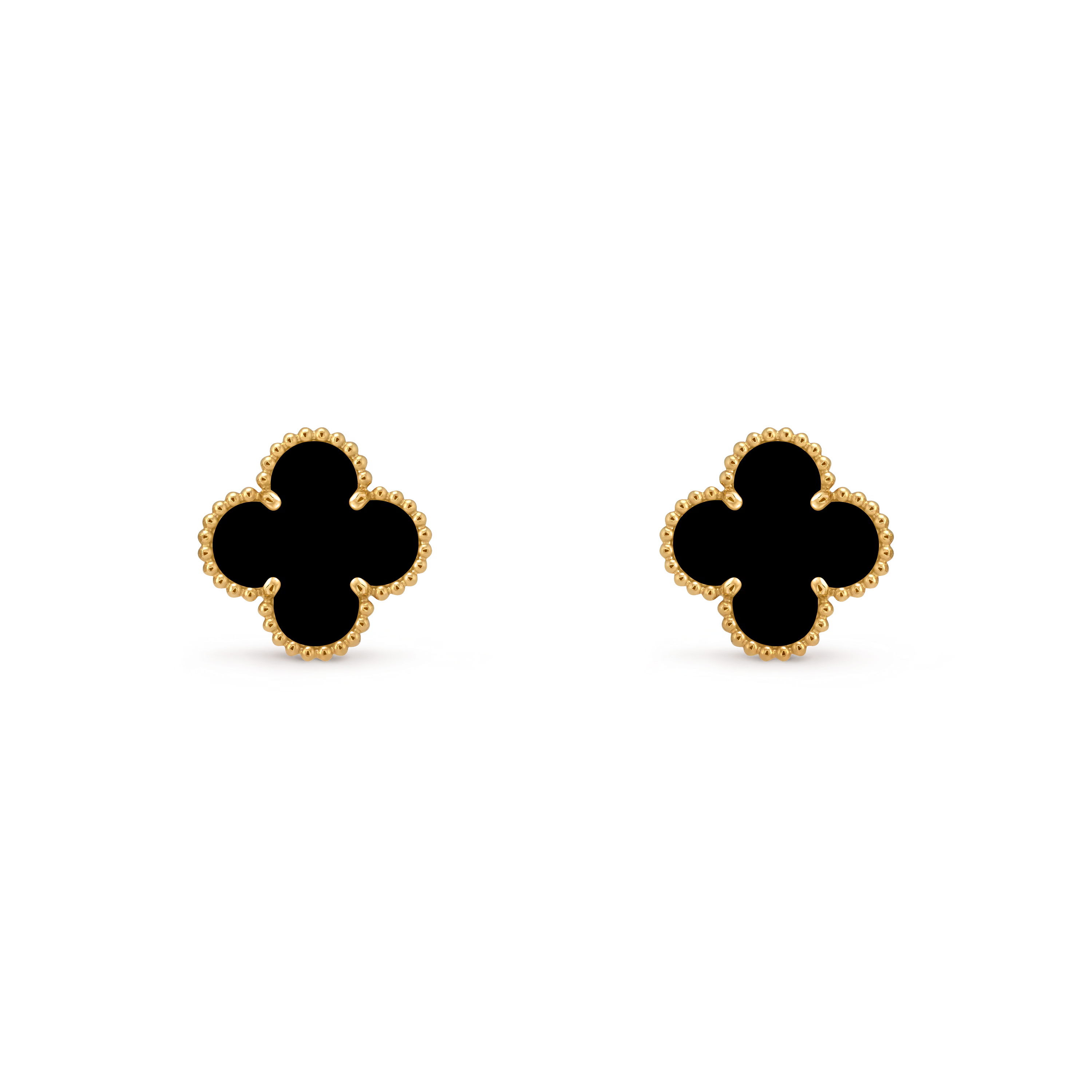 Van Cleef & Arpels. Сережки Vintage Alhambra із жовтого золота з оніксом