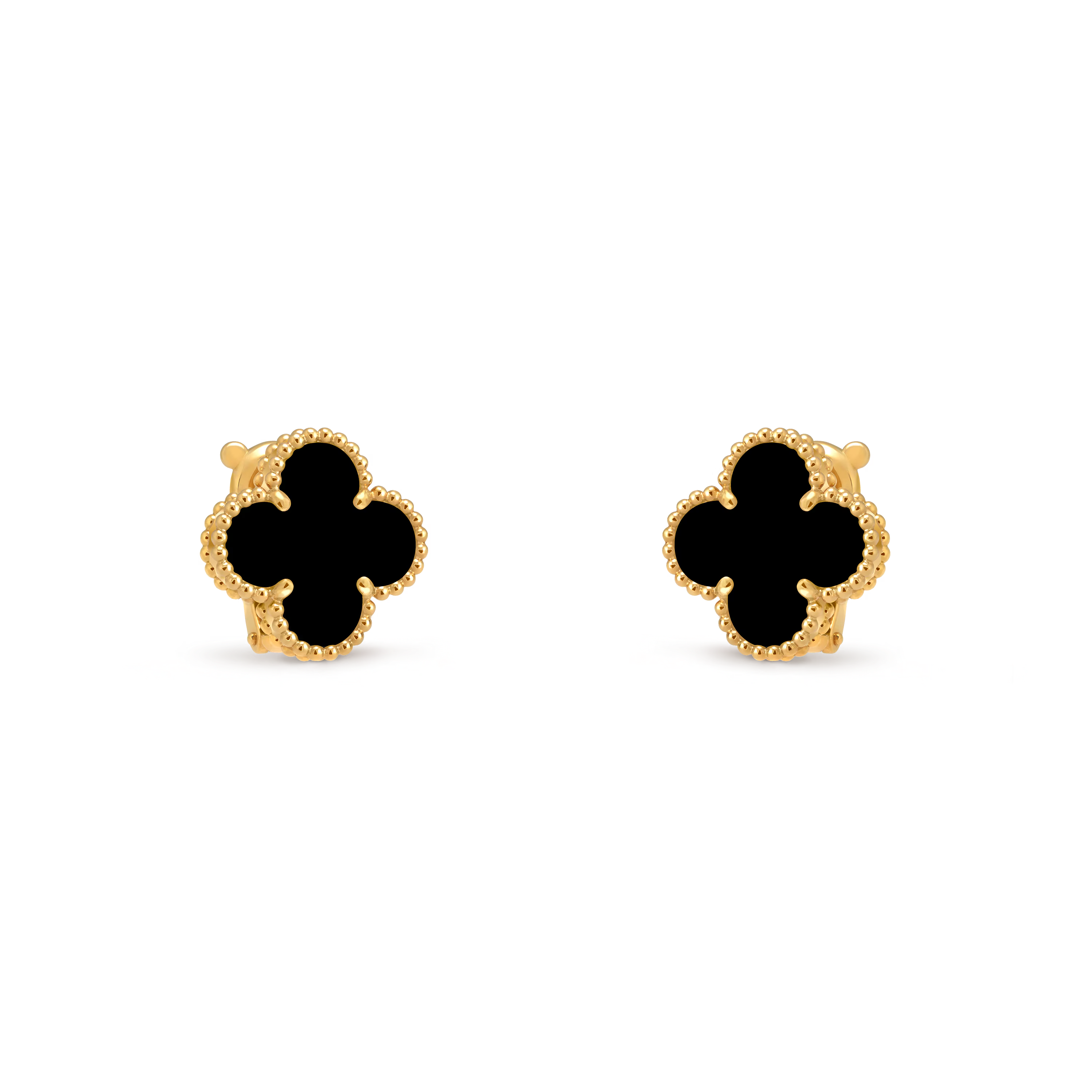 Van Cleef & Arpels. Сережки Vintage Alhambra із жовтого золота з оніксом