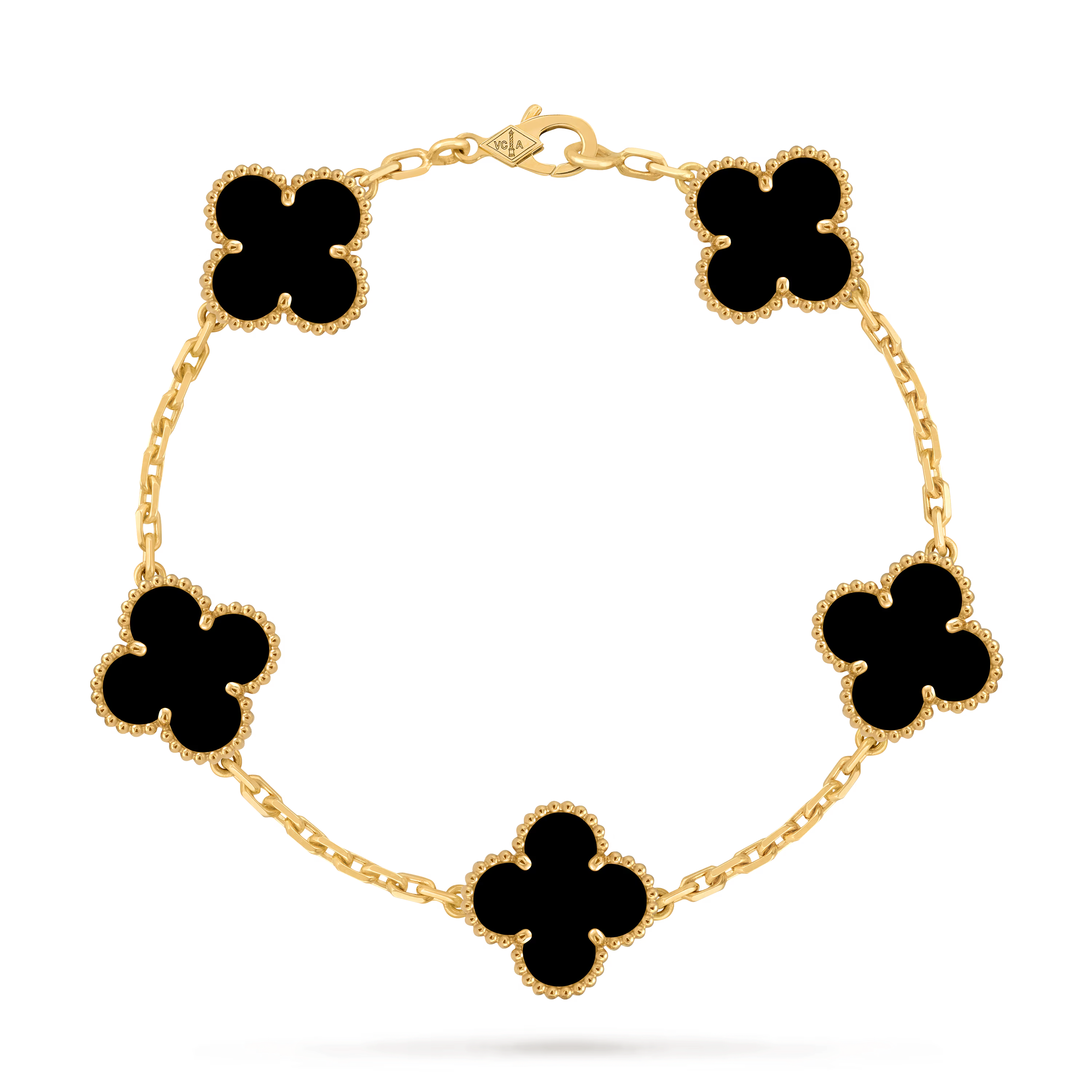 Van Cleef & Arpels. Браслет Vintage Alhambra із жовтого золота з оніксом