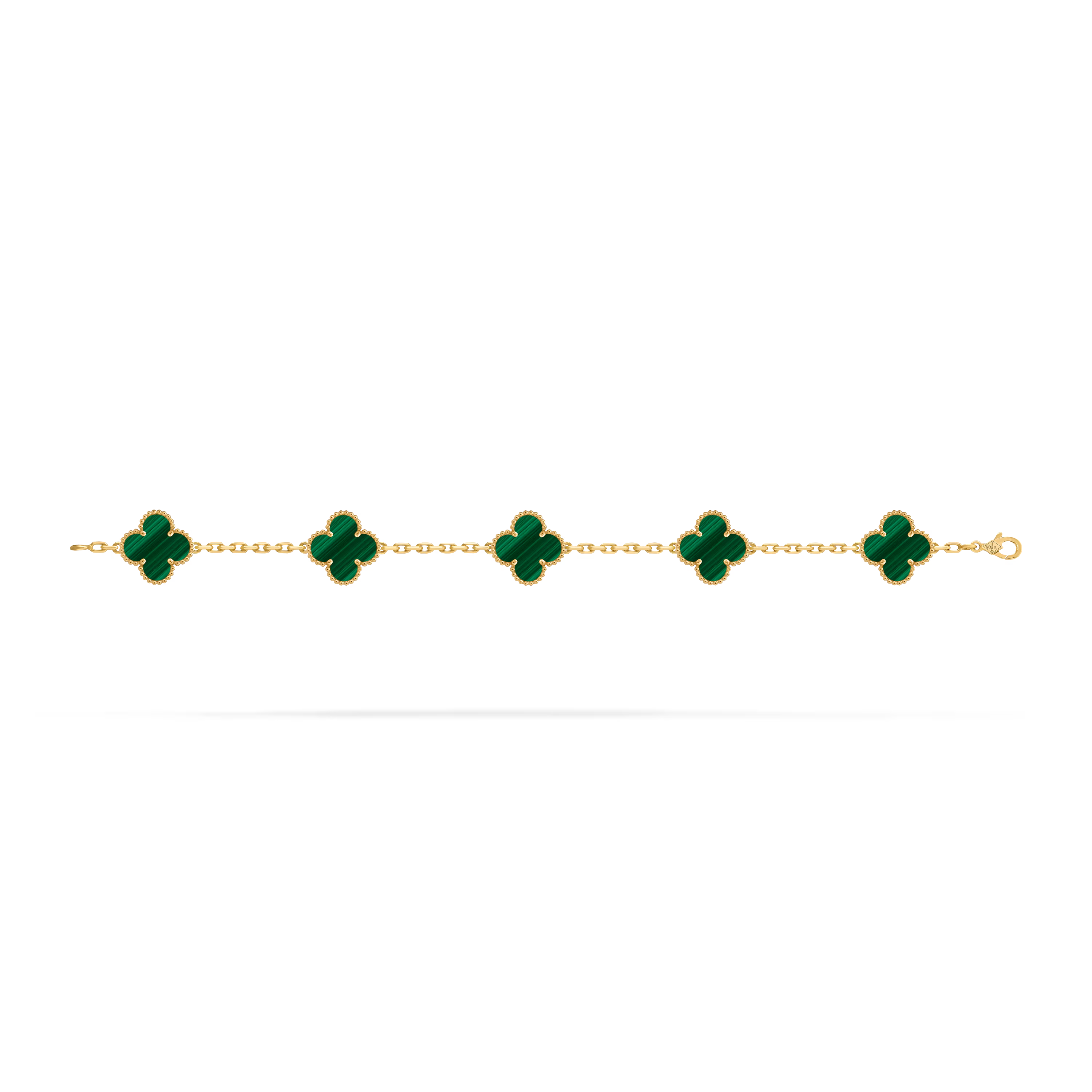 Van Cleef & Arpels. Браслет Vintage Alhambra із жовтого золота з малахітом