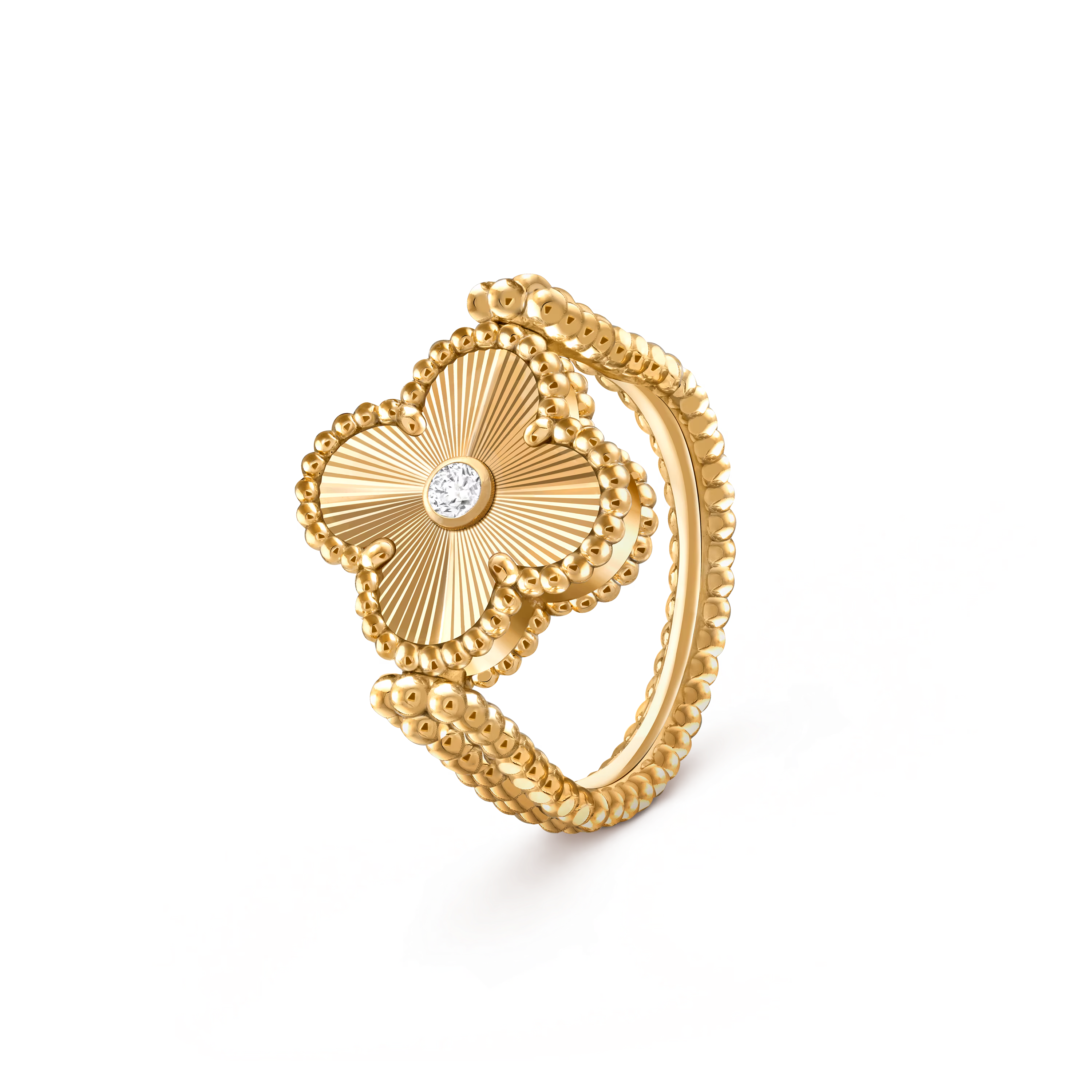 Van Cleef & Arpels. Реверсивна каблучка Vintage Alhambra із жовтого золота з агатом