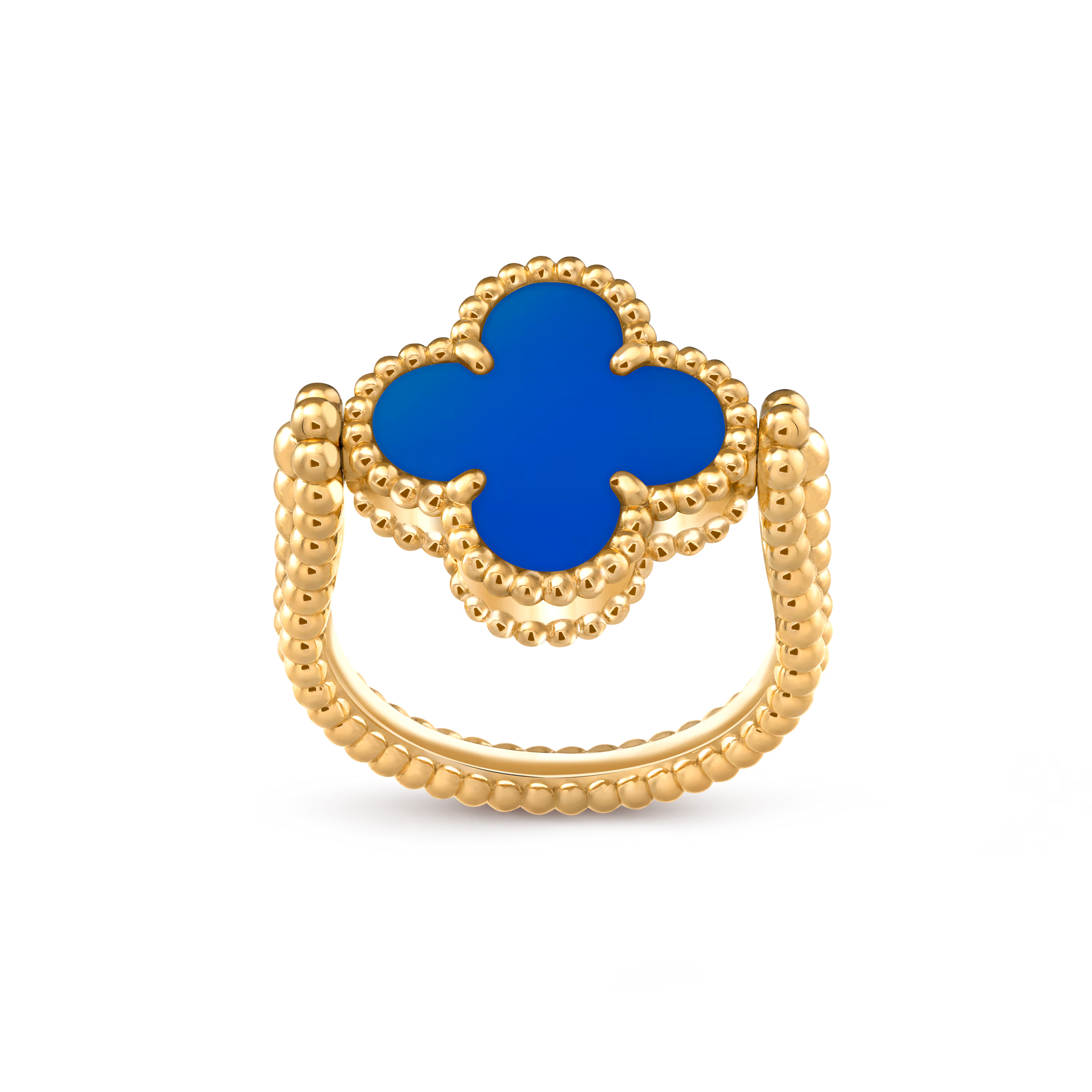 Van Cleef & Arpels. Реверсивна каблучка Vintage Alhambra із жовтого золота з агатом