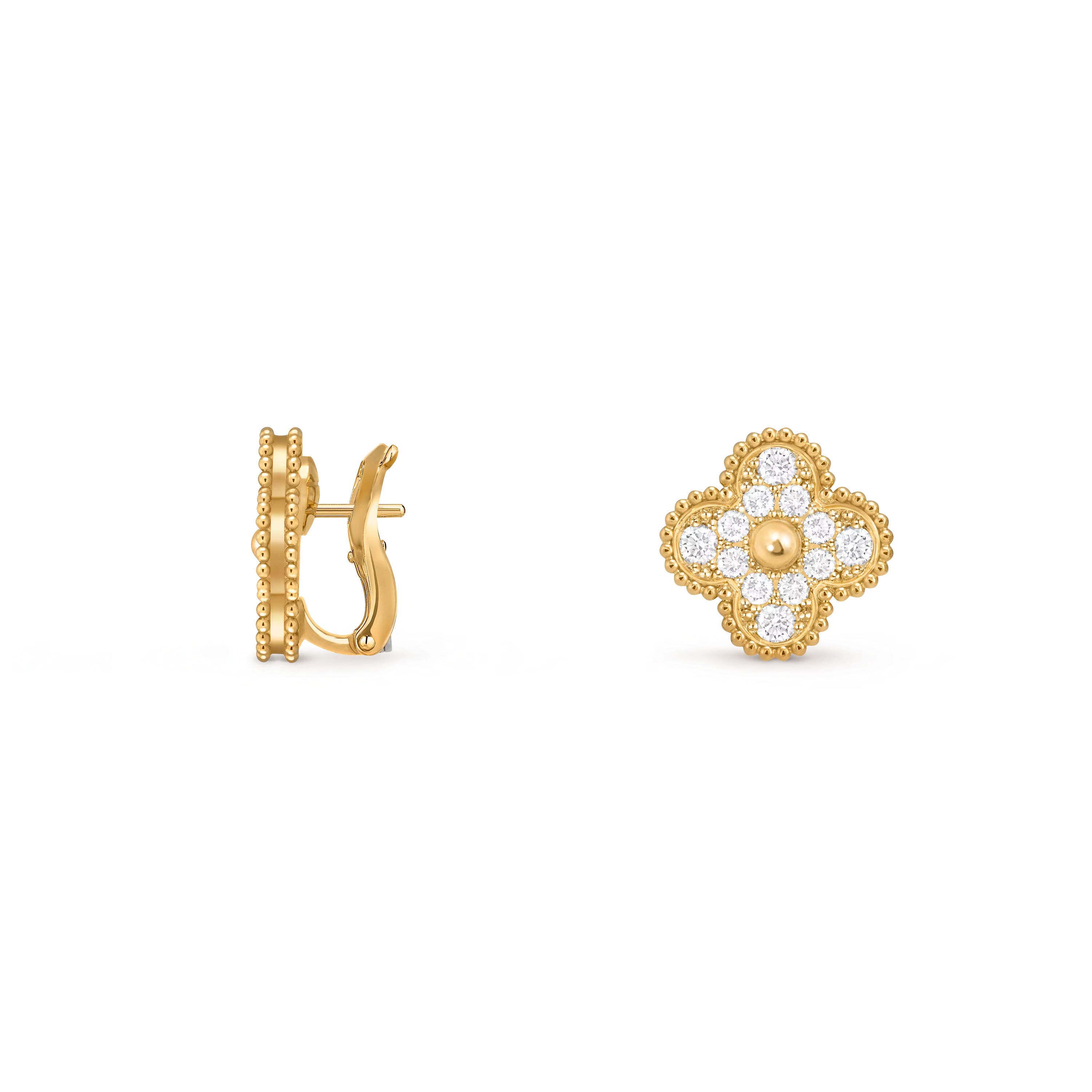 Van Cleef & Arpels. Сережки Vintage Alhambra із жовтого золота
