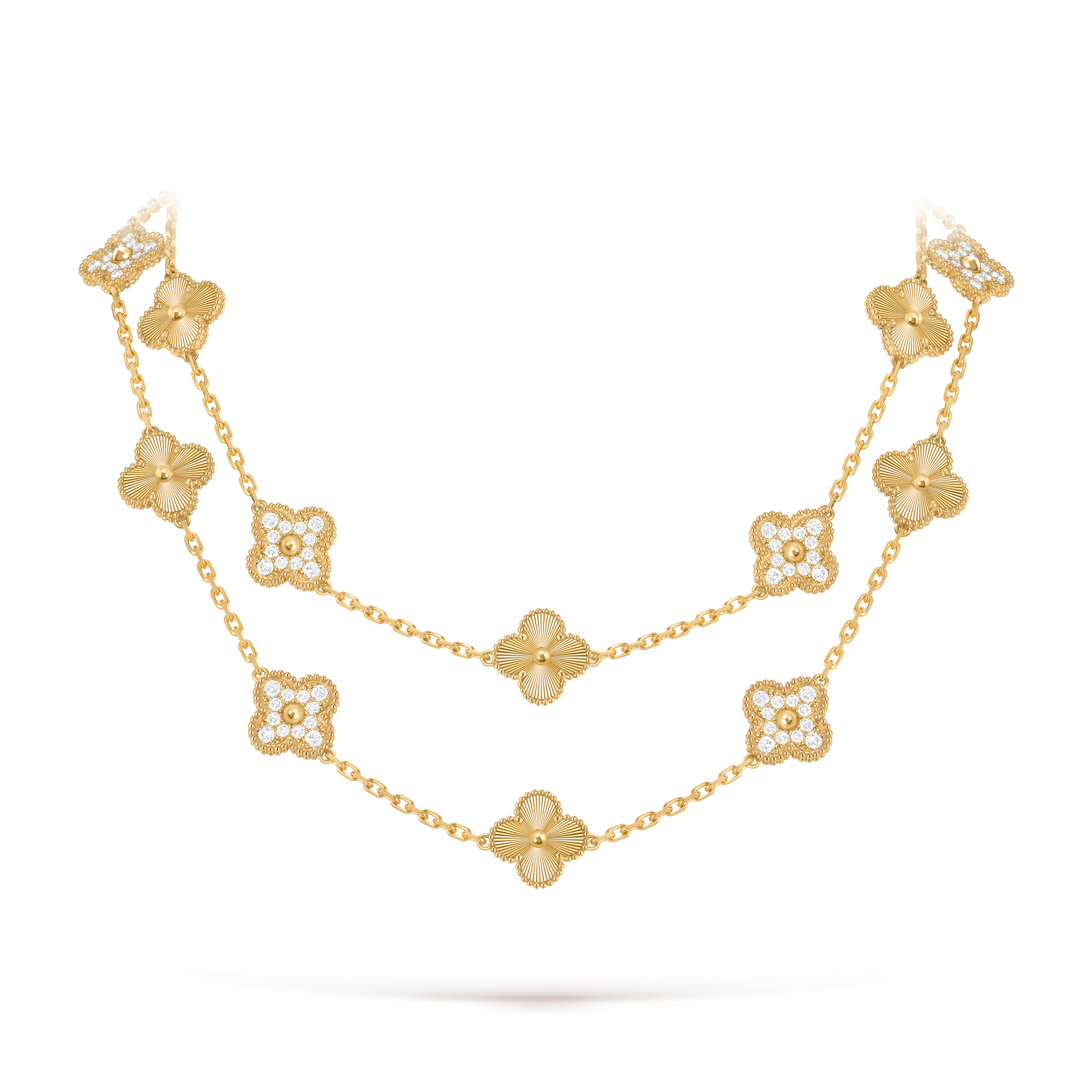 Van Cleef & Arpels. Довге кольє Vintage Alhambra із жовтого золота