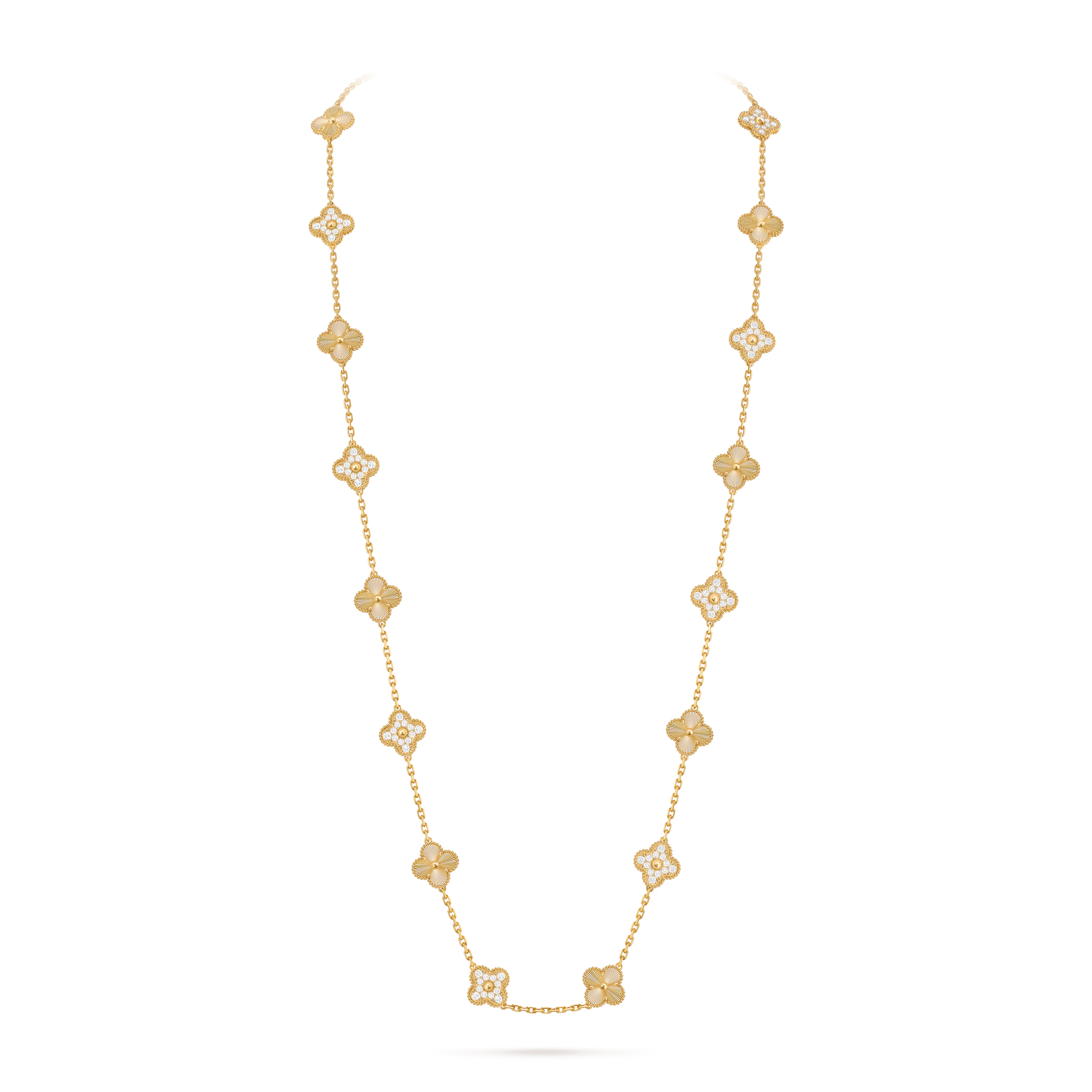 Van Cleef & Arpels. Довге кольє Vintage Alhambra із жовтого золота