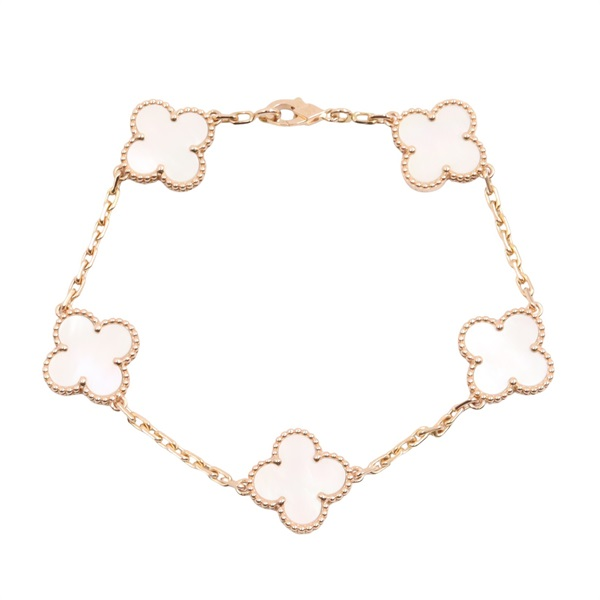 Van Cleef & Arpels. Браслет Vintage Alhambra із рожевого золота з рожевим перламутром