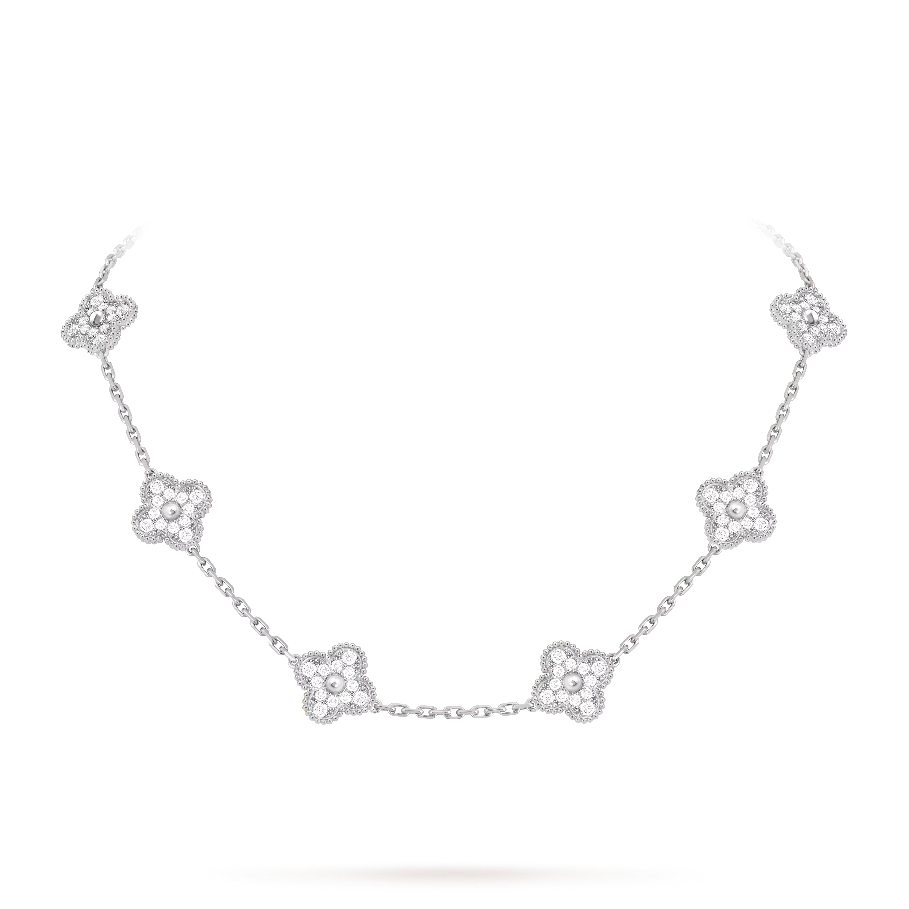 Van Cleef & Arpels. Кольє Vintage Alhambra із білого золота