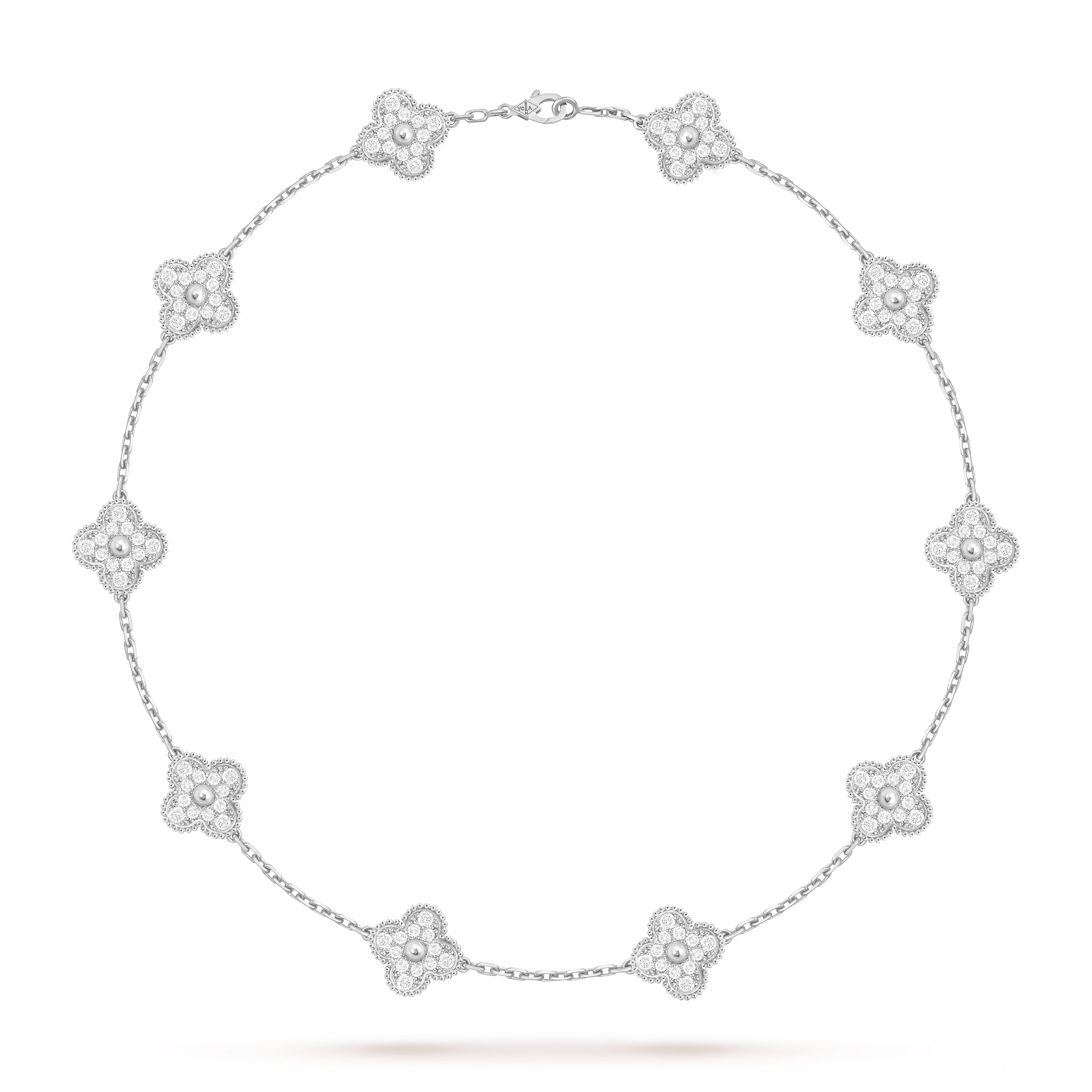 Van Cleef & Arpels. Кольє Vintage Alhambra із білого золота