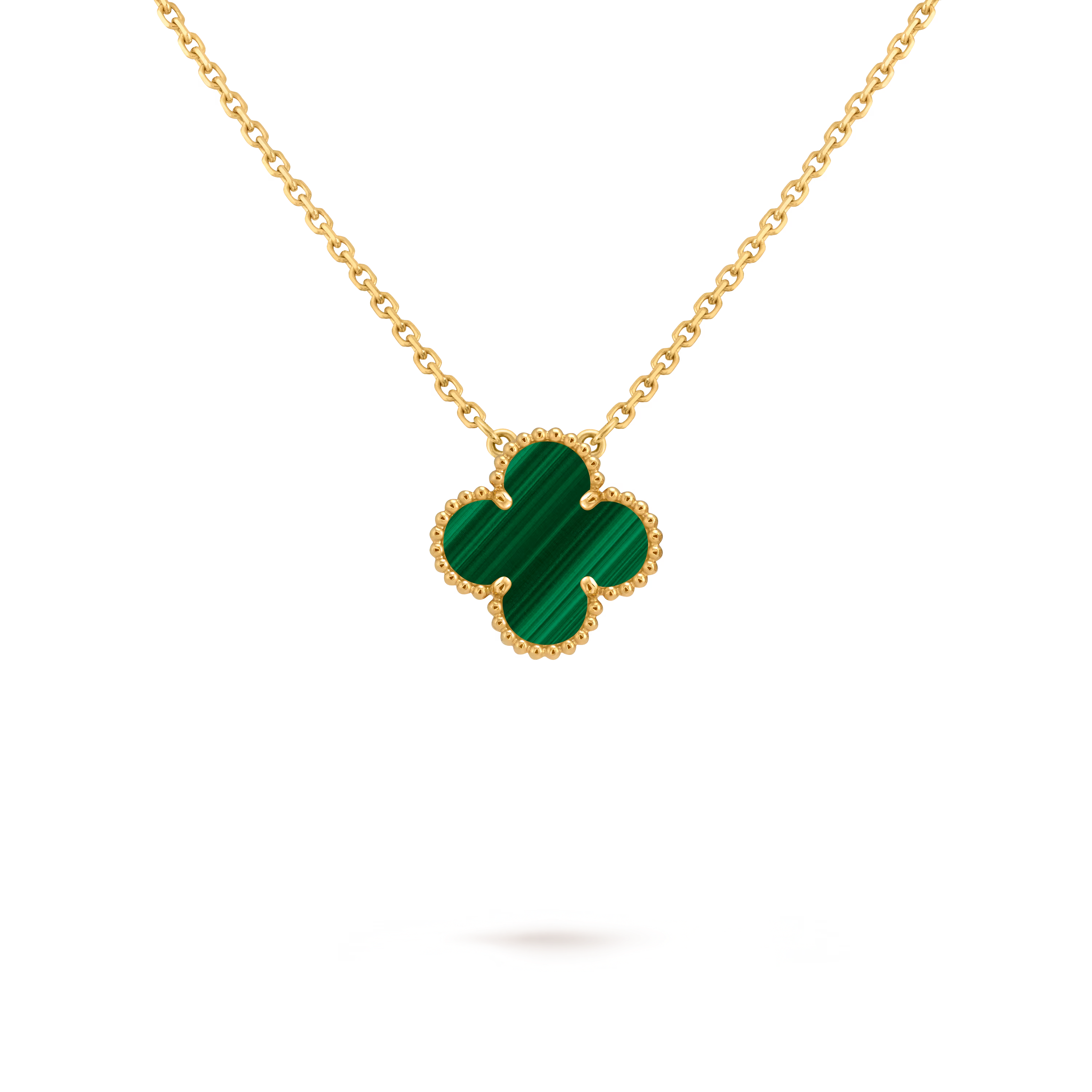 Van Cleef & Arpels. Підвіска Vintage Alhambra із жовтого золота з малахітом