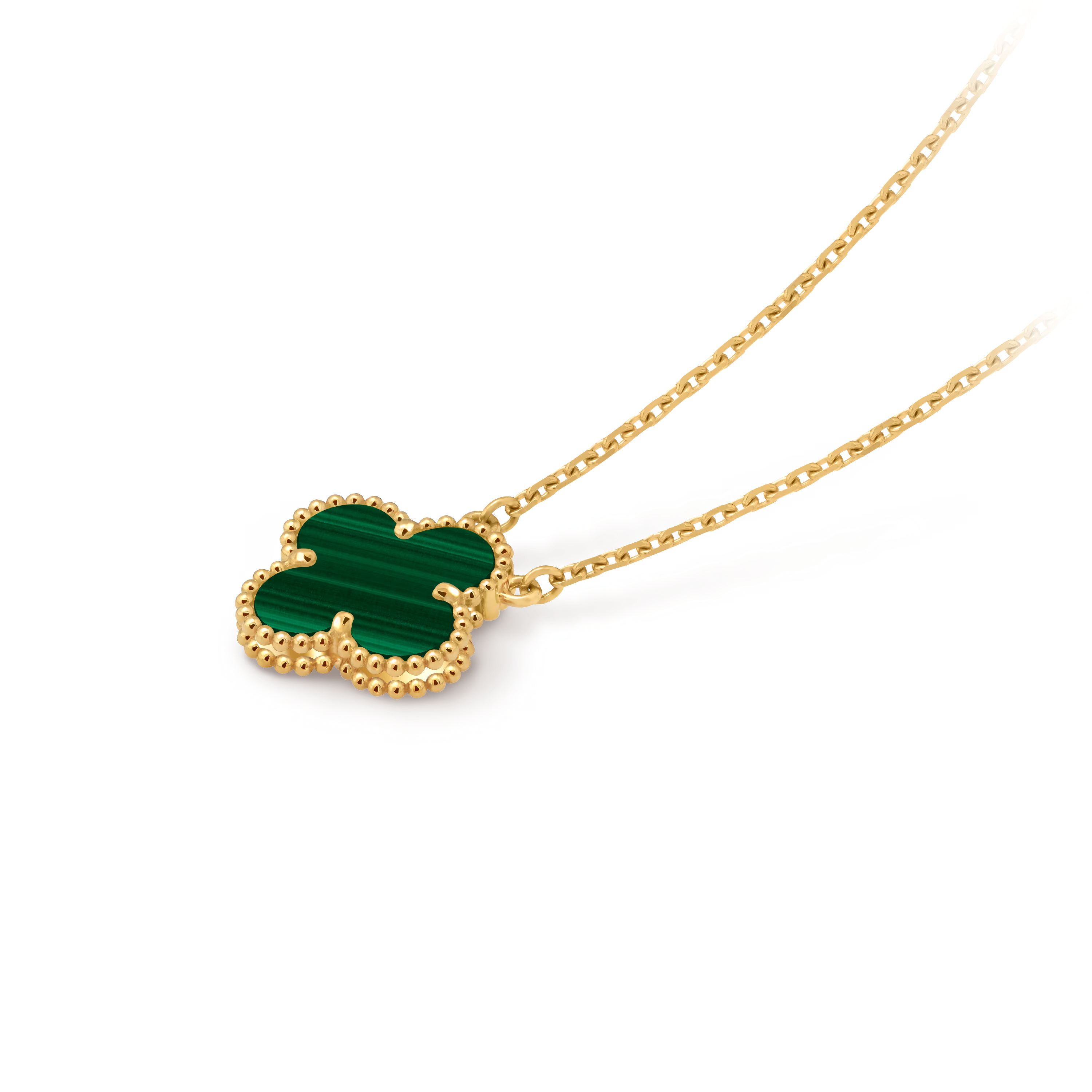 Van Cleef & Arpels. Підвіска Vintage Alhambra із жовтого золота з малахітом