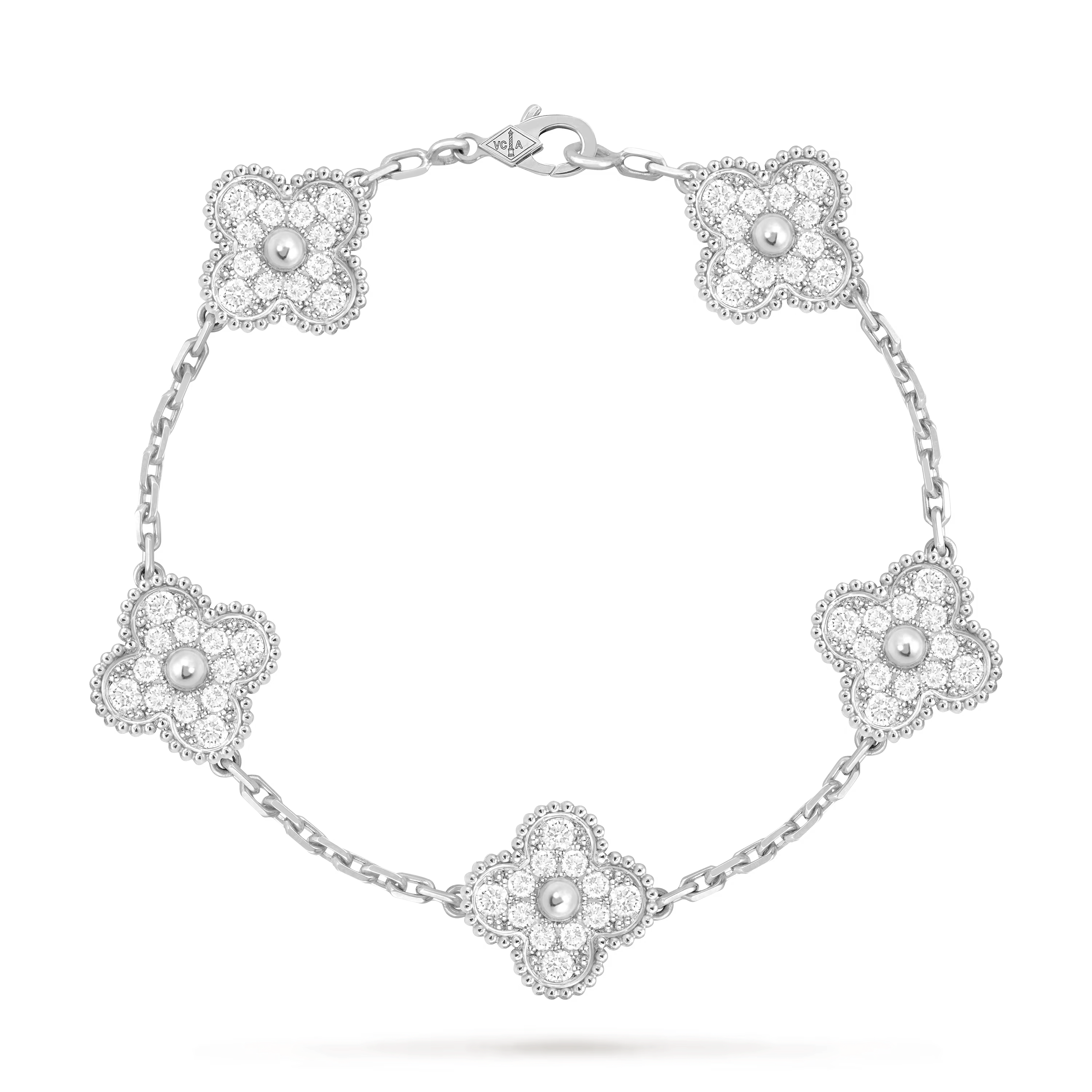 Van Cleef & Arpels. Браслет Vintage Alhambra із білого золота
