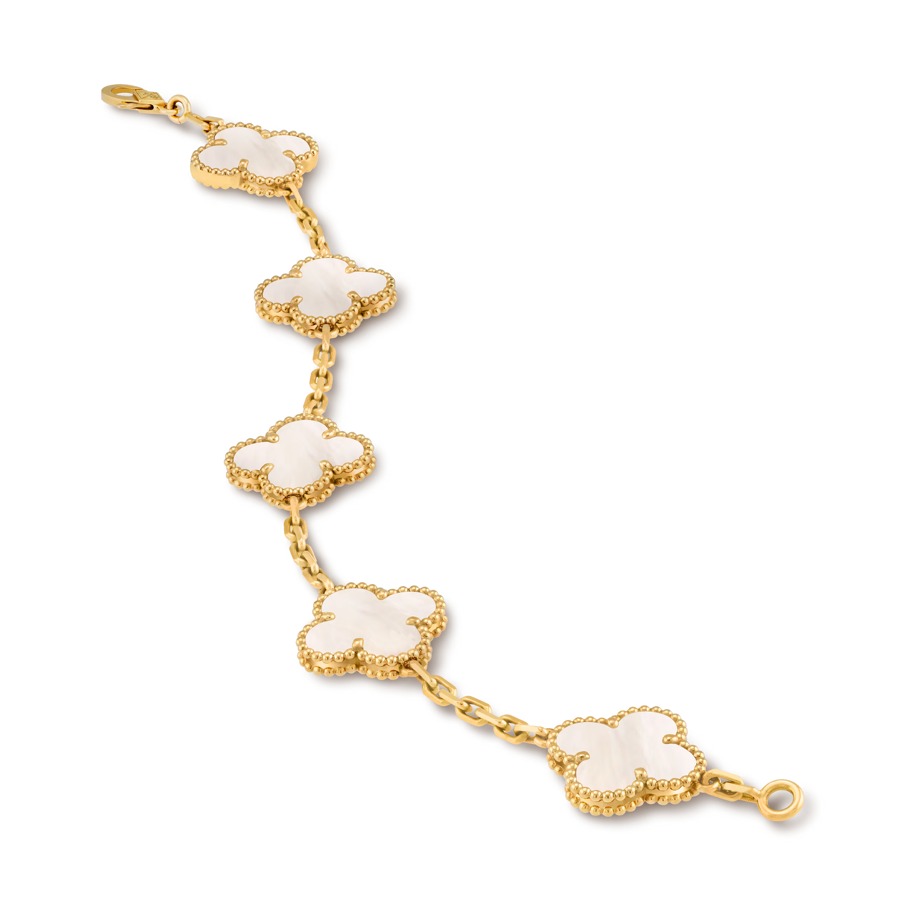Van Cleef & Arpels. Браслет Vintage Alhambra із жовтого золота з білим перламутром