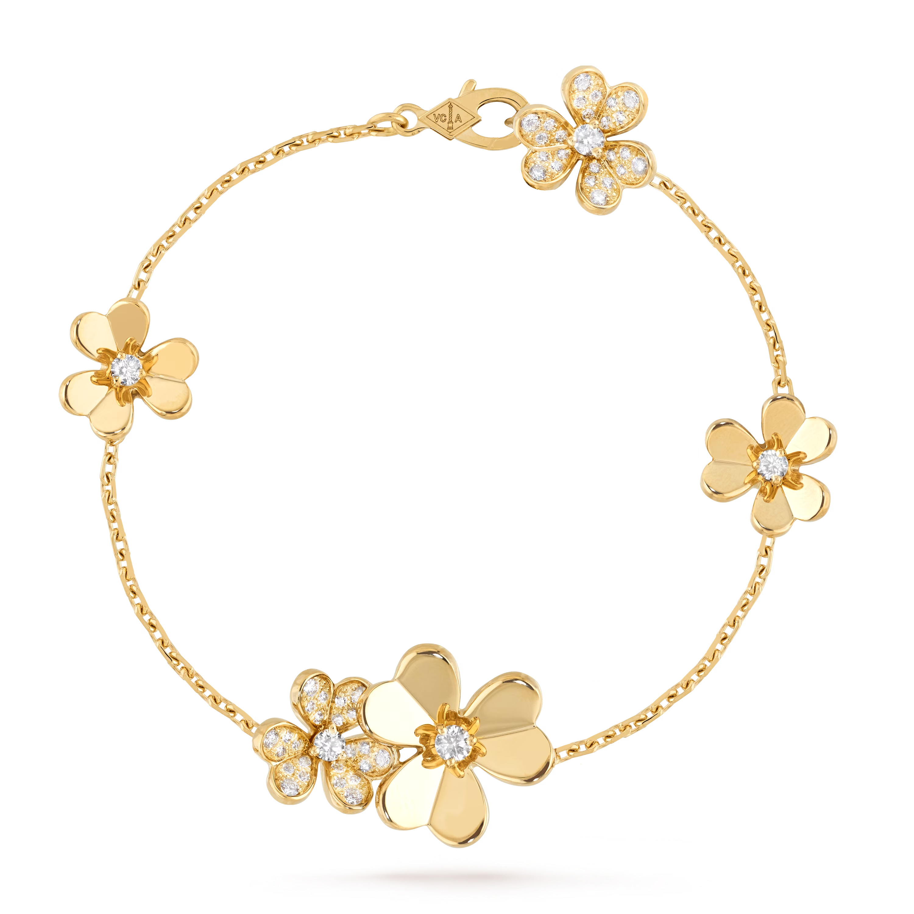 Van Cleef & Arpels. Браслет Frivole, 5 квіток із жовтого золота