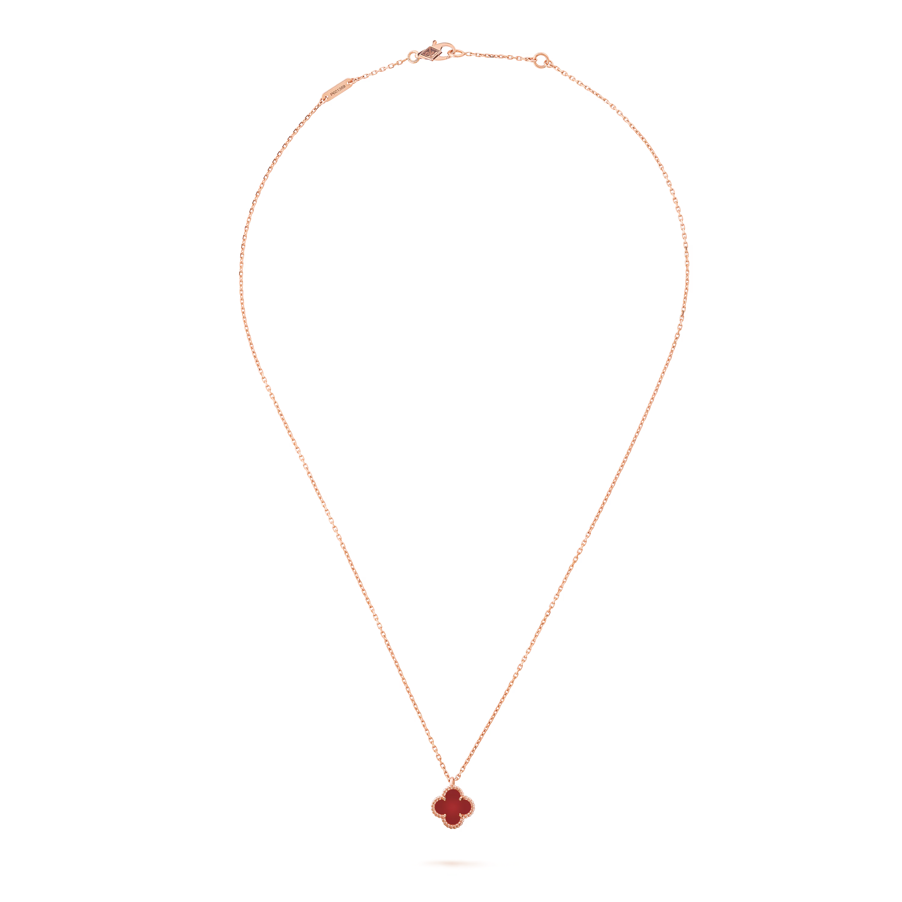 Van Cleef & Arpels. Підвіска Sweet Alhambra із рожевого золота з корнеолом