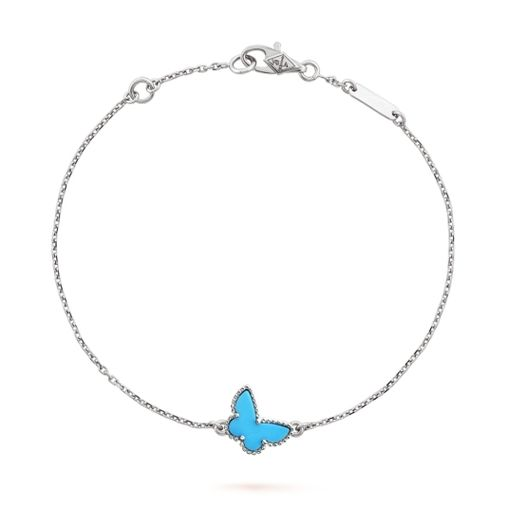 Van Cleef & Arpels. Браслет Alhambra Sweet з білого золота з бірюзою
