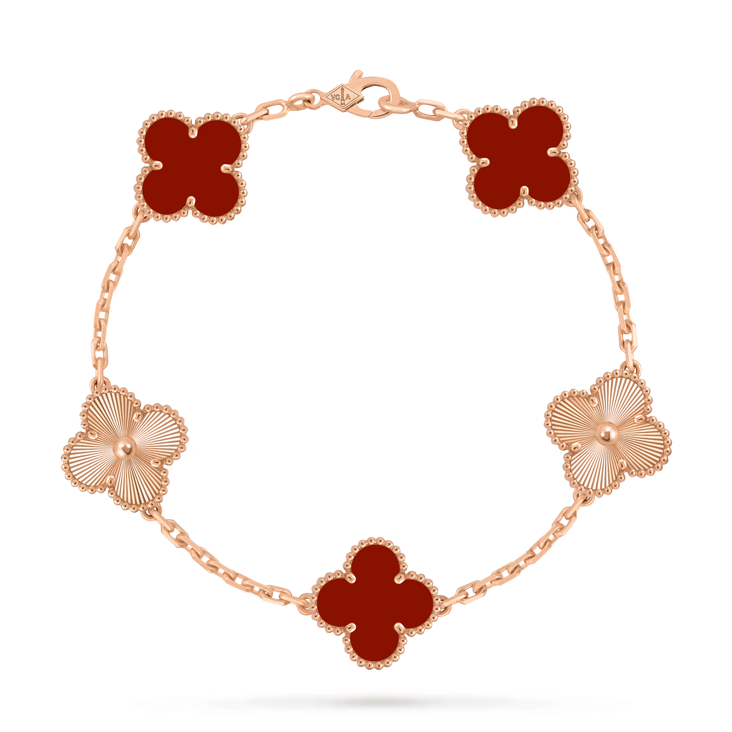 Van Cleef & Arpels. Браслет Vintage Alhambra із рожевого золота з сердоліком