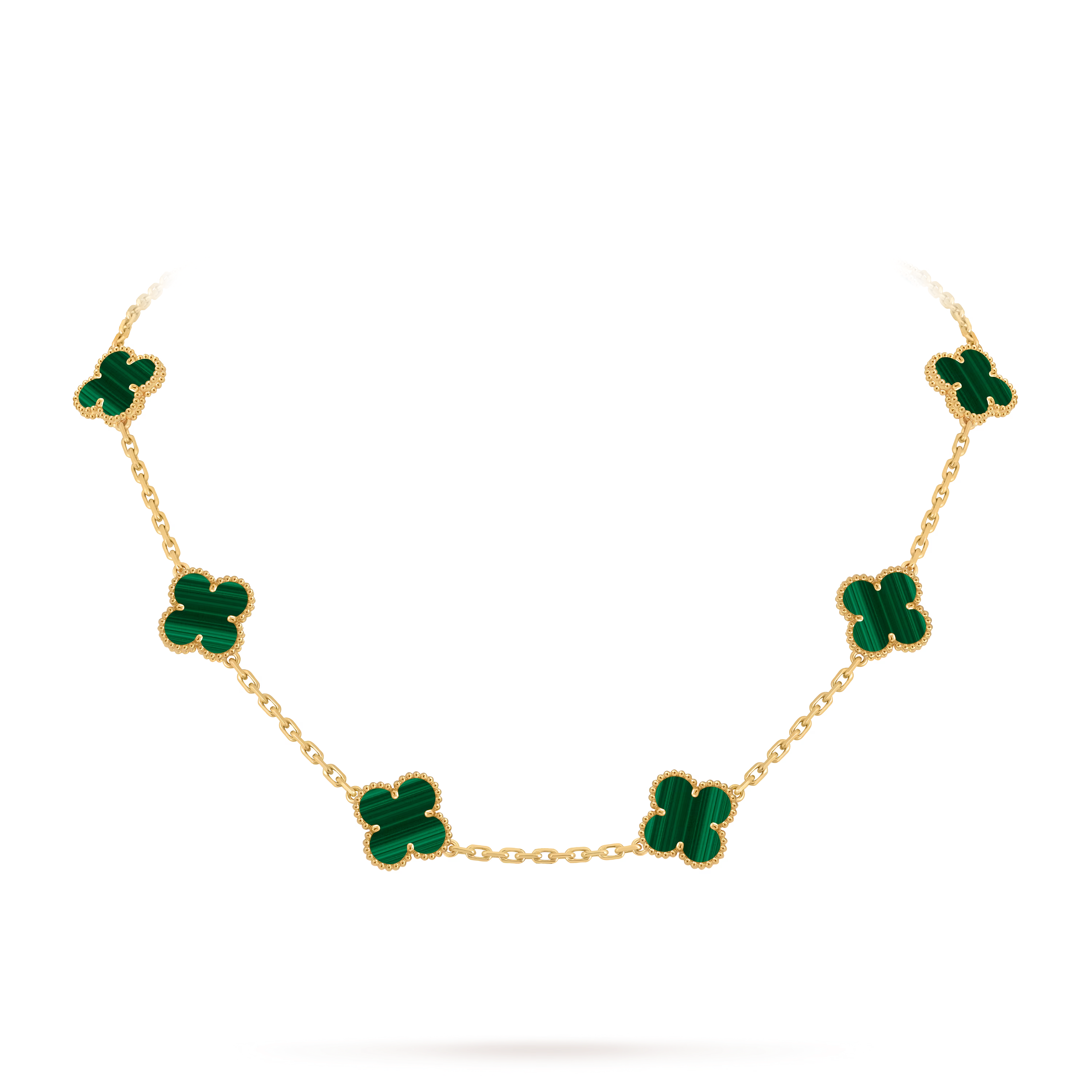 Van Cleef & Arpels. Кольє Vintage Alhambra із жовтого золота з малахітом