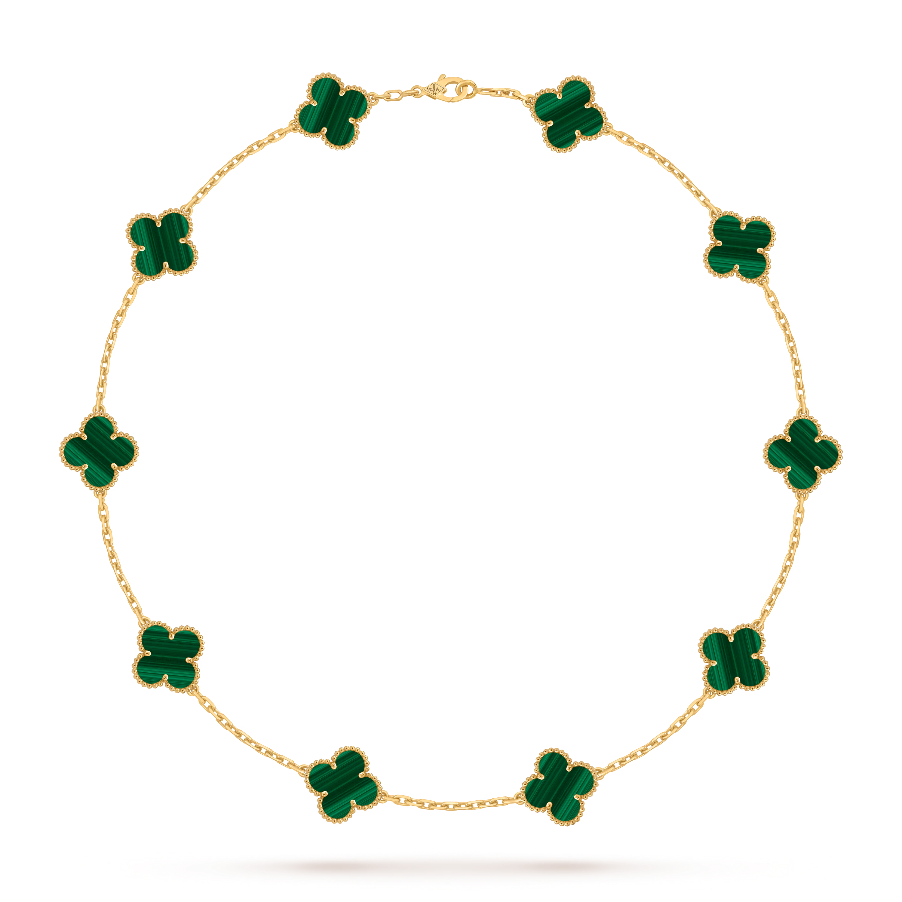 Van Cleef & Arpels. Кольє Vintage Alhambra із жовтого золота з малахітом