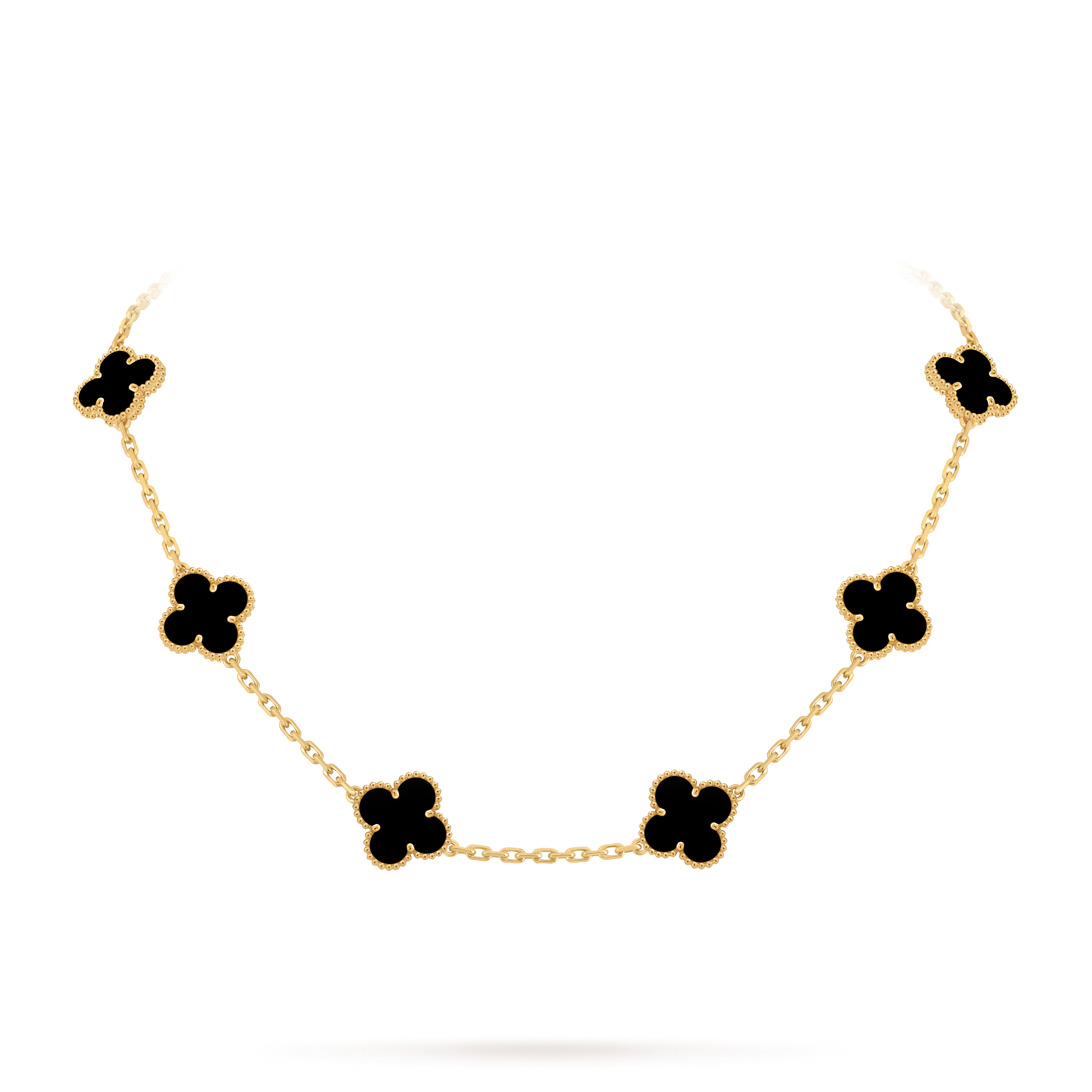 Van Cleef & Arpels. Кольє Vintage Alhambra із жовтого золота з оніксом