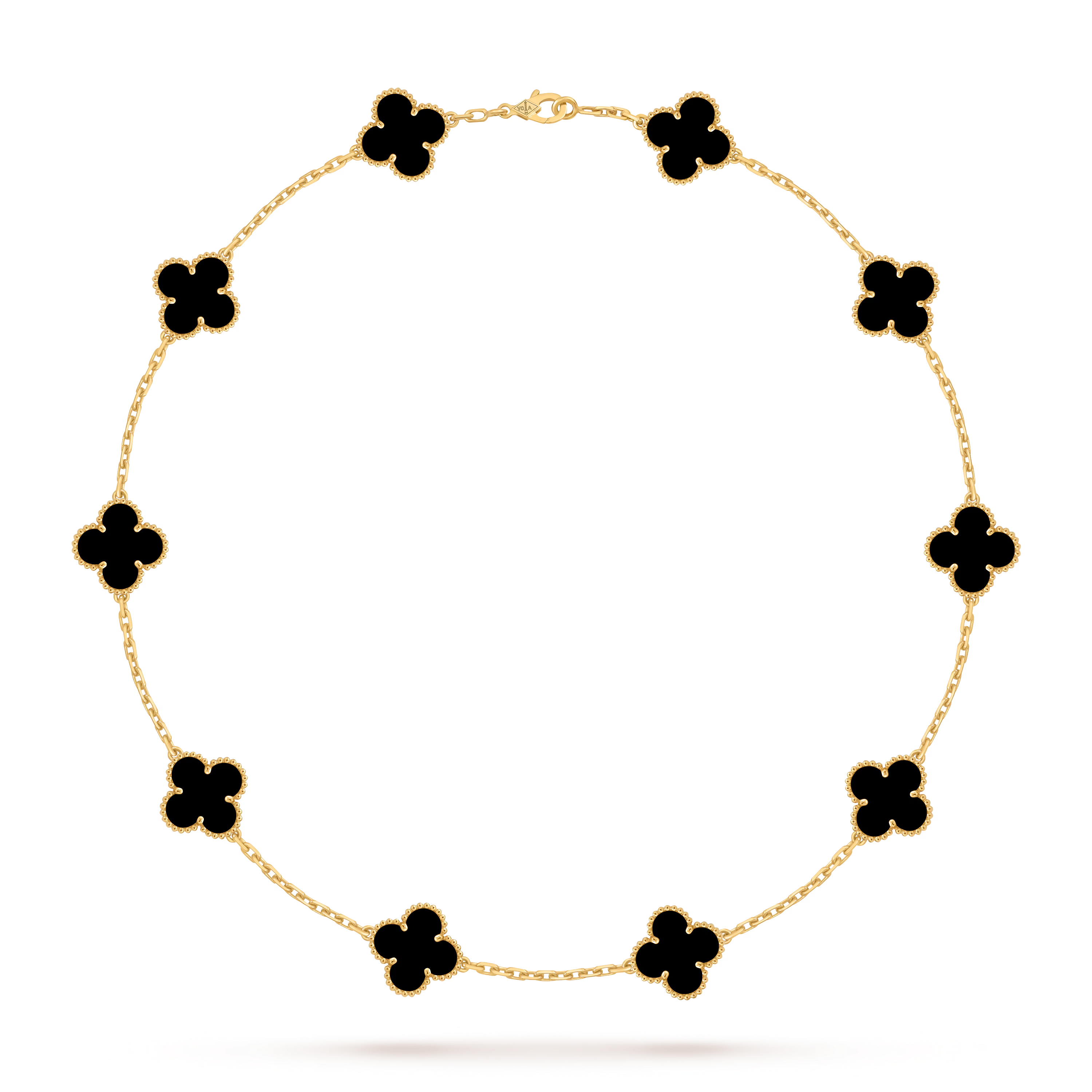 Van Cleef & Arpels. Кольє Vintage Alhambra із жовтого золота з оніксом