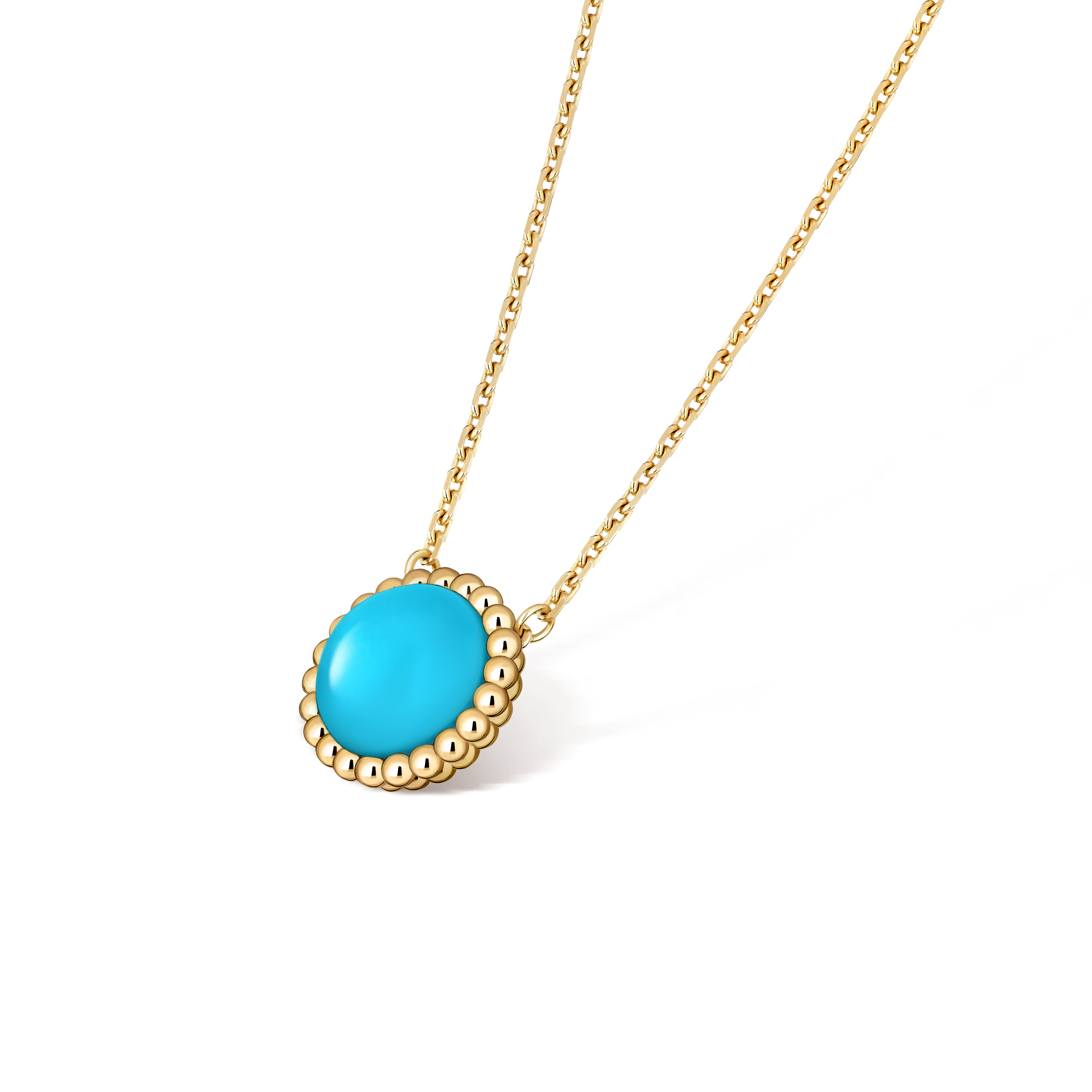 Van Cleef & Arpels. Підвіска Perlée Couleurs із жовтого золота з бірюзою