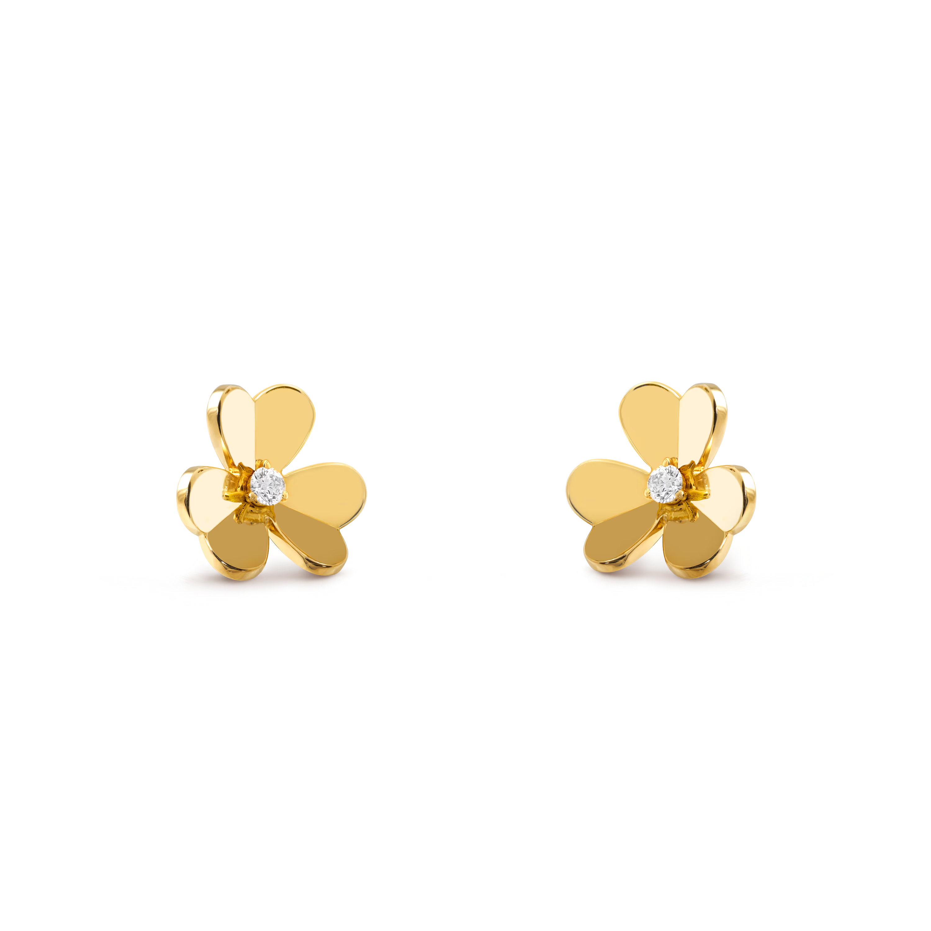 Van Cleef & Arpels. Сережки Frivole, маленька модель із жовтого золота