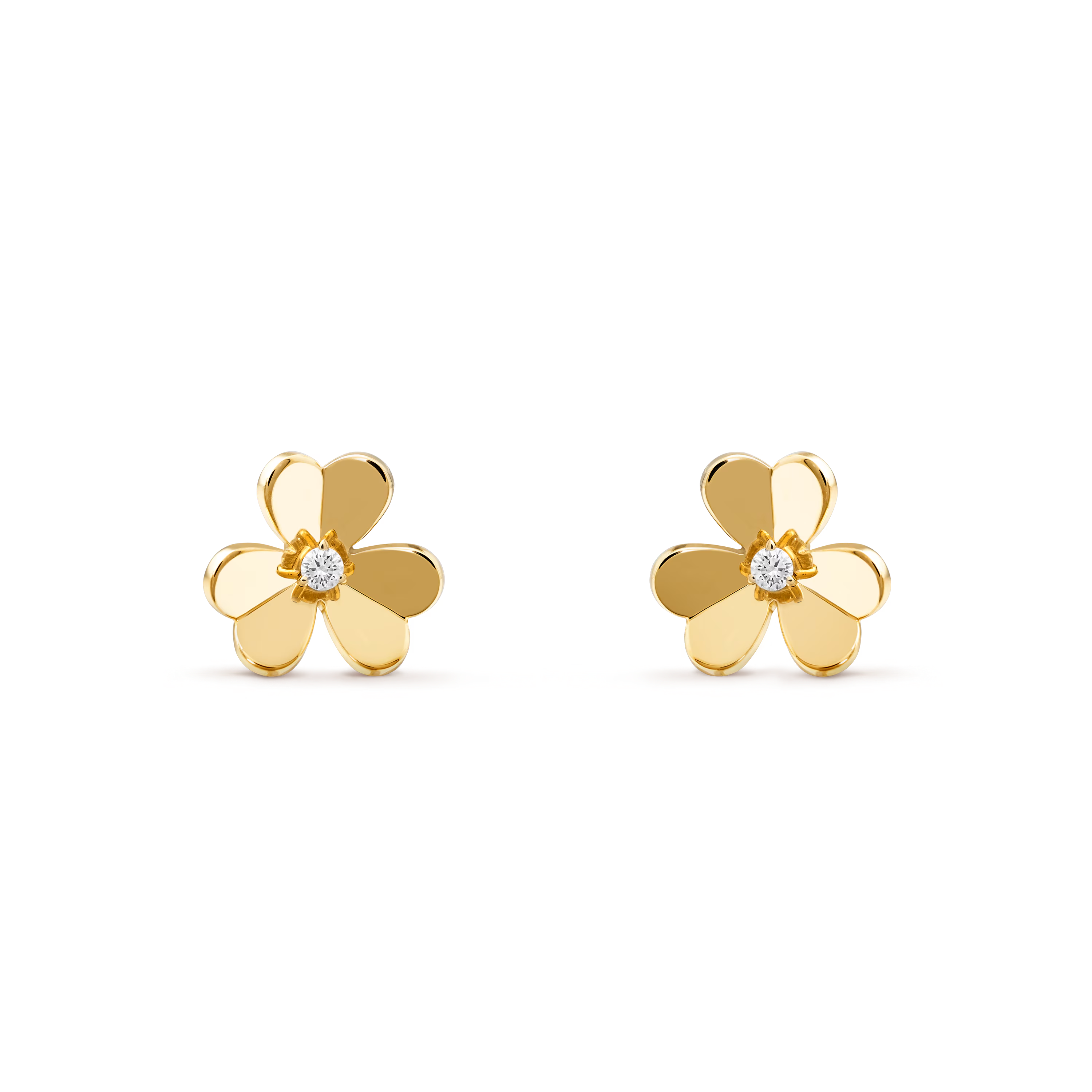 Van Cleef & Arpels. Сережки Frivole, маленька модель із жовтого золота