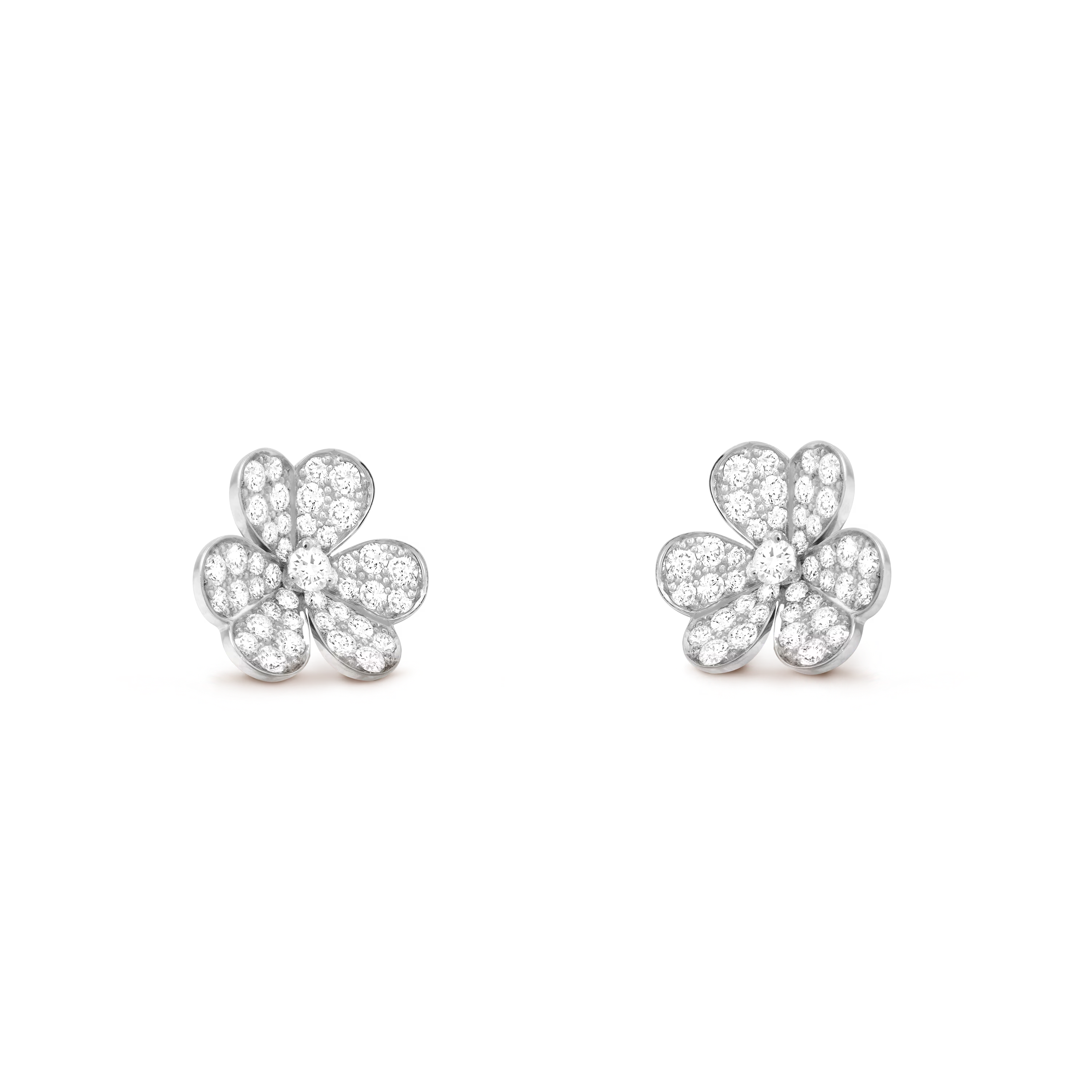 Van Cleef & Arpels. Сережки Frivole із білого золота