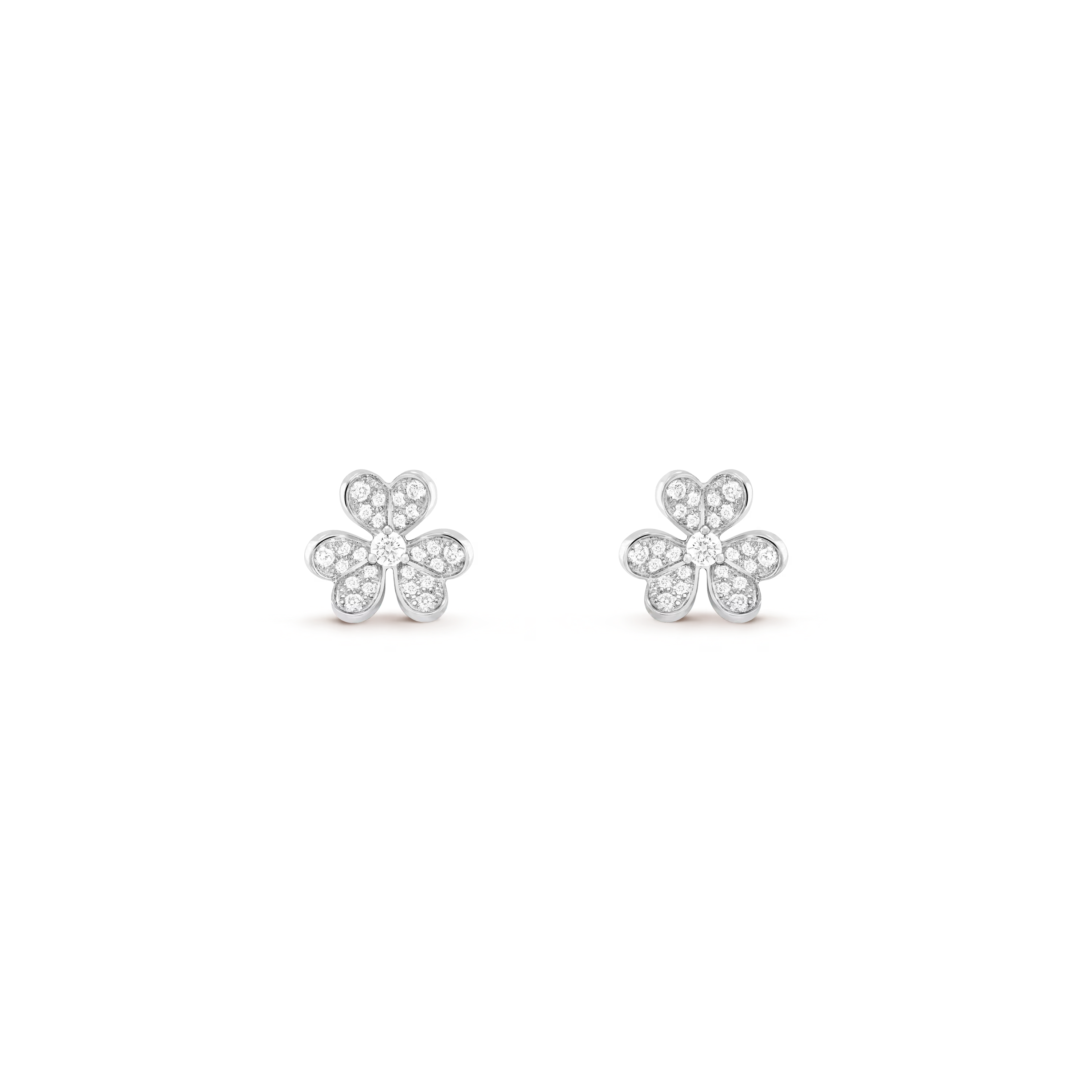 Van Cleef & Arpels. Сережки Frivole із білого золота