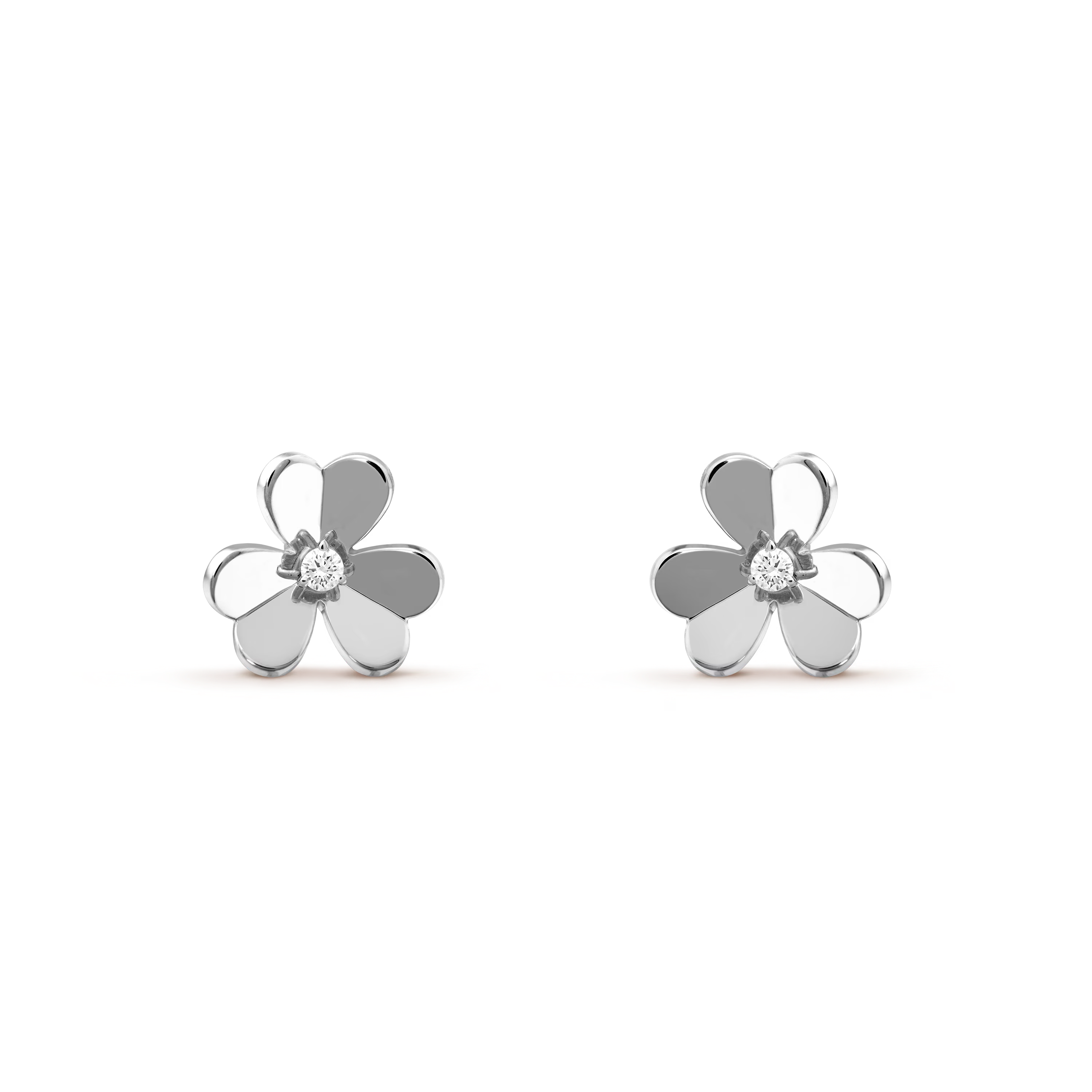 Van Cleef & Arpels. Сережки Frivole, маленька модель із білого золота