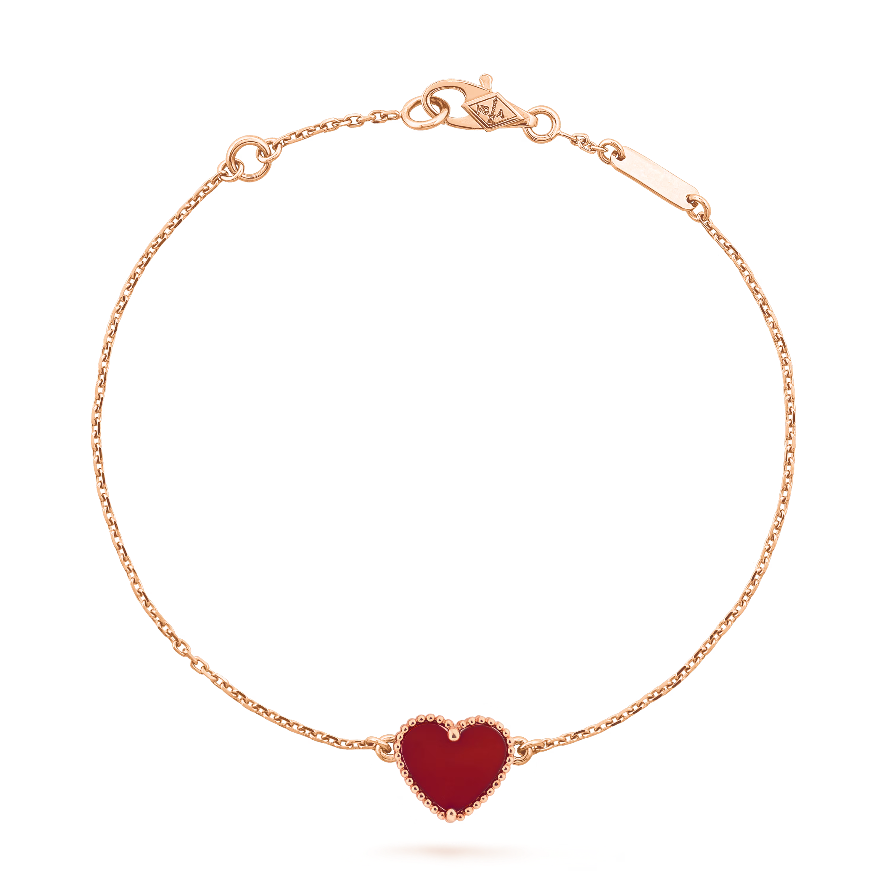 Van Cleef & Arpels. Браслет Sweet Hearts із рожевого золота з сердоліком