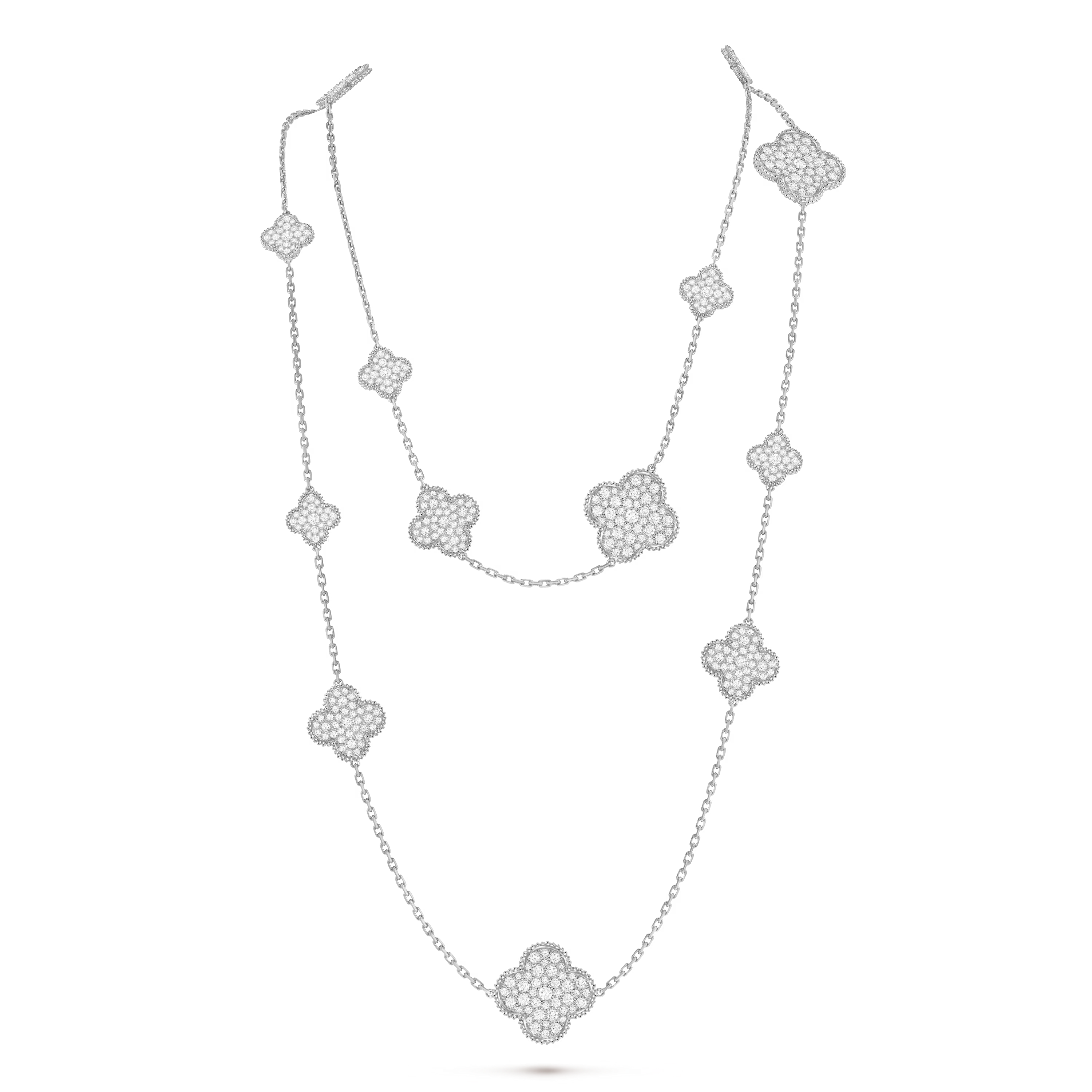 Van Cleef & Arpels. Довге кольє Magic Alhambra із білого золота
