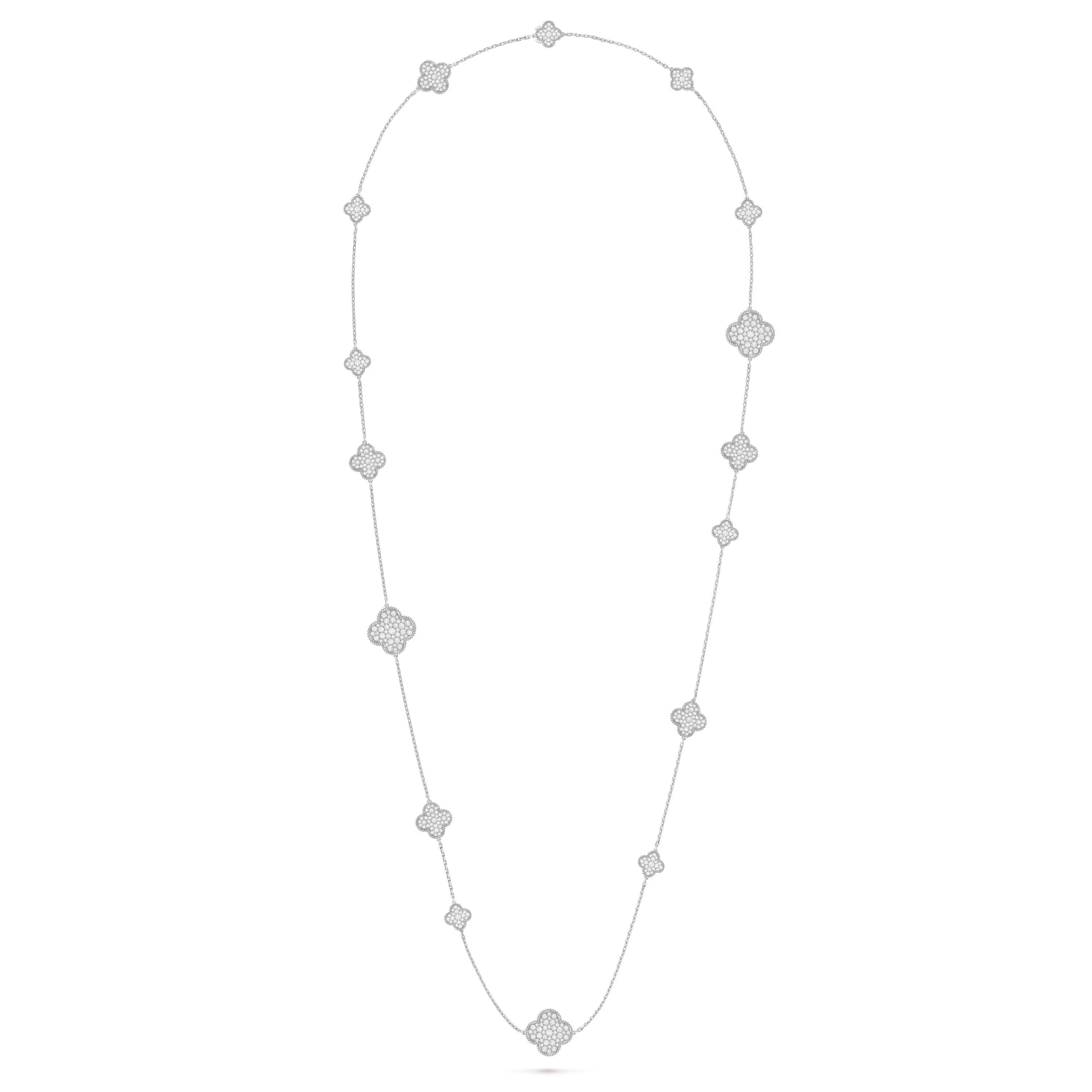 Van Cleef & Arpels. Довге кольє Magic Alhambra із білого золота
