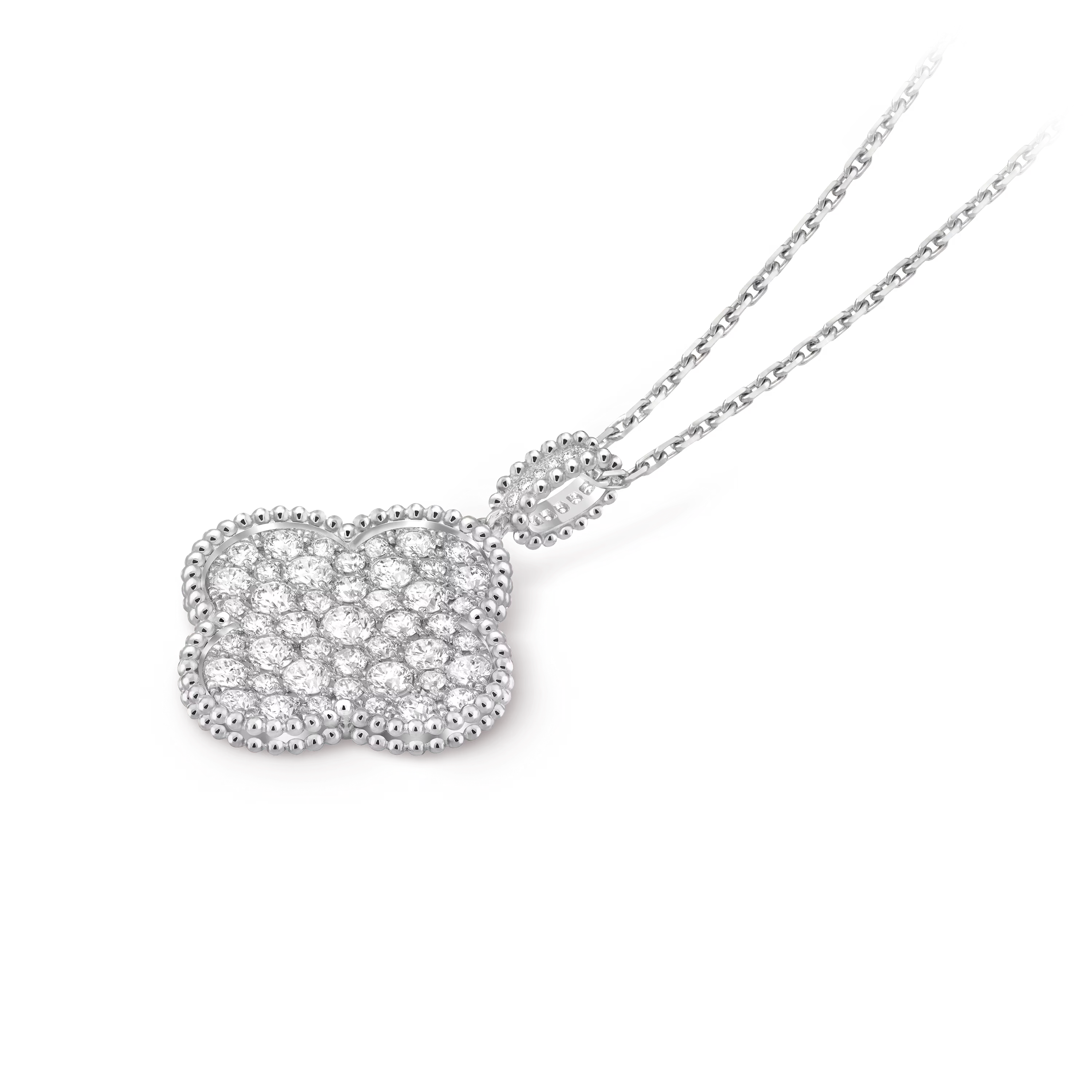 Van Cleef & Arpels. Довге кольє Magic Alhambra із білого золота
