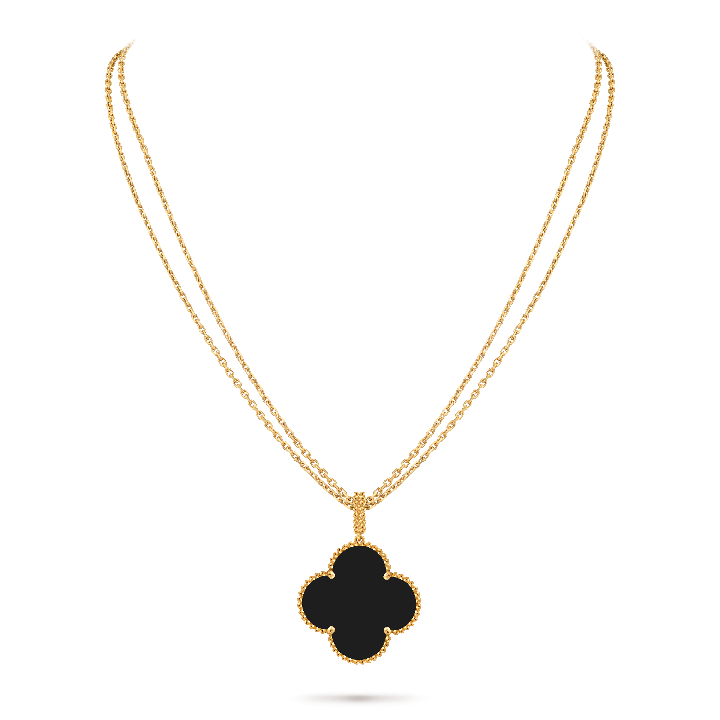 Van Cleef & Arpels. Довге кольє Magic Alhambra із золота з оніксом