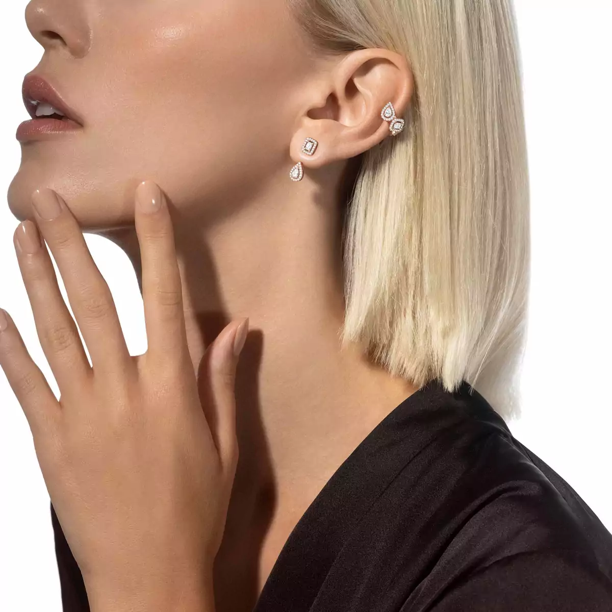 Messika. Сережки My Twin multi-wear із рожевого золота