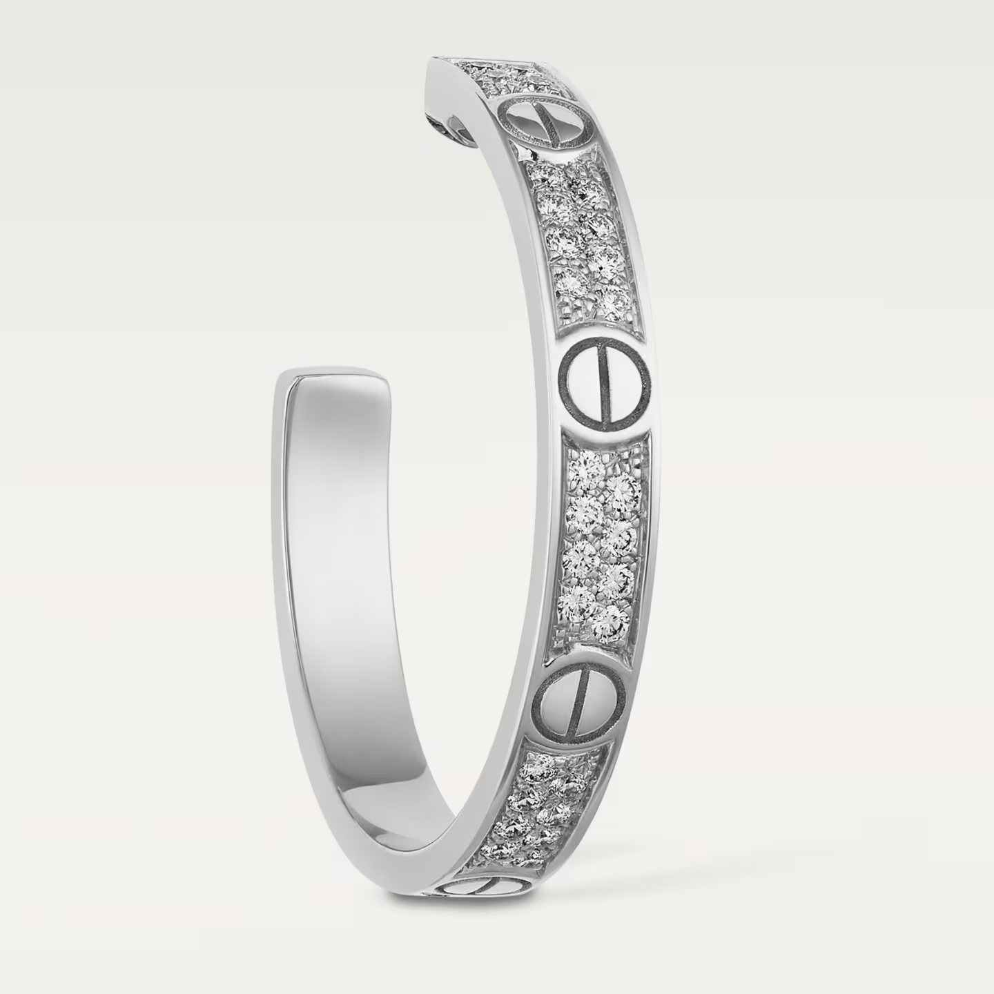 Cartier. Сережки-кільця LOVE із білого золота