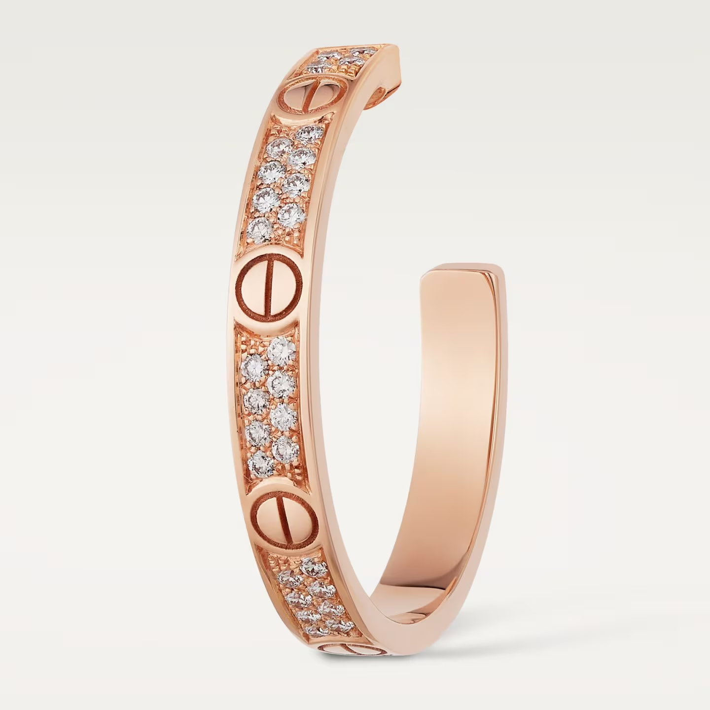 Cartier. Сережки-кільця LOVE середнього розміру із рожевого золота