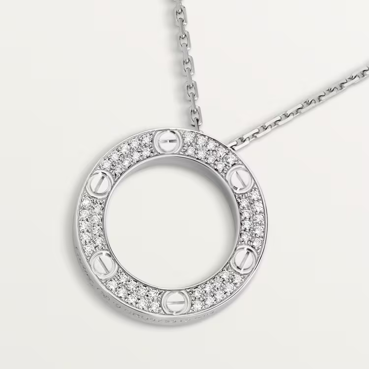 Cartier. Підвіска LOVE Pavé із білого золота