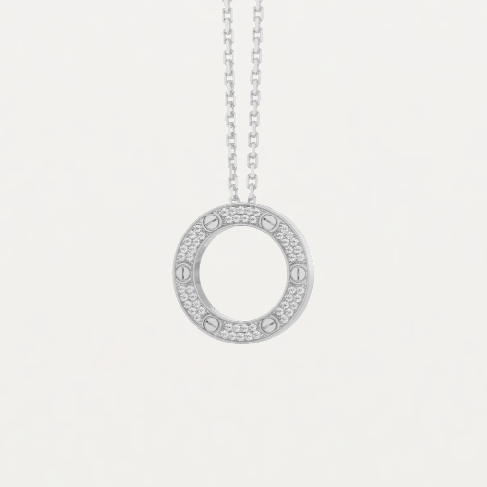 Cartier. Підвіска LOVE Pavé із білого золота