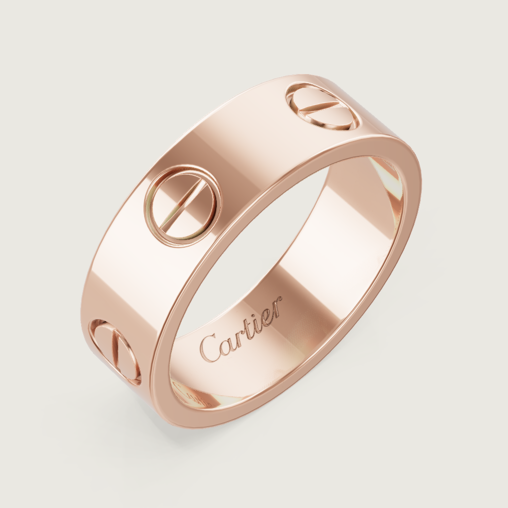 Cartier. Каблучка LOVE , класична модель із рожевого золота