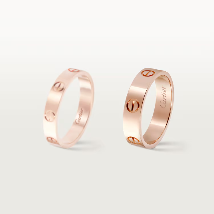 Cartier. Каблучка LOVE , класична модель із рожевого золота