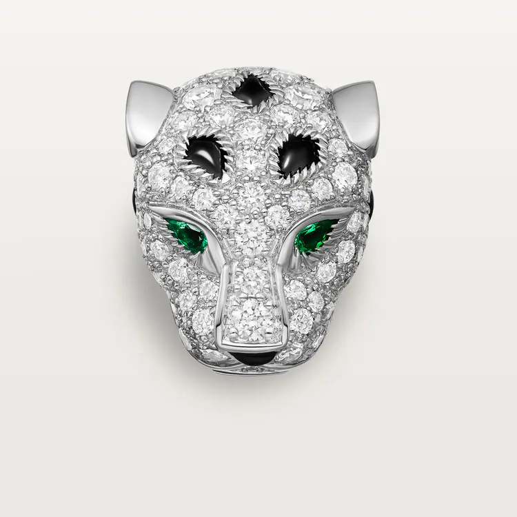 Cartier. Сережки-гвоздики Panthère de Cartier, Pavé із білого золота